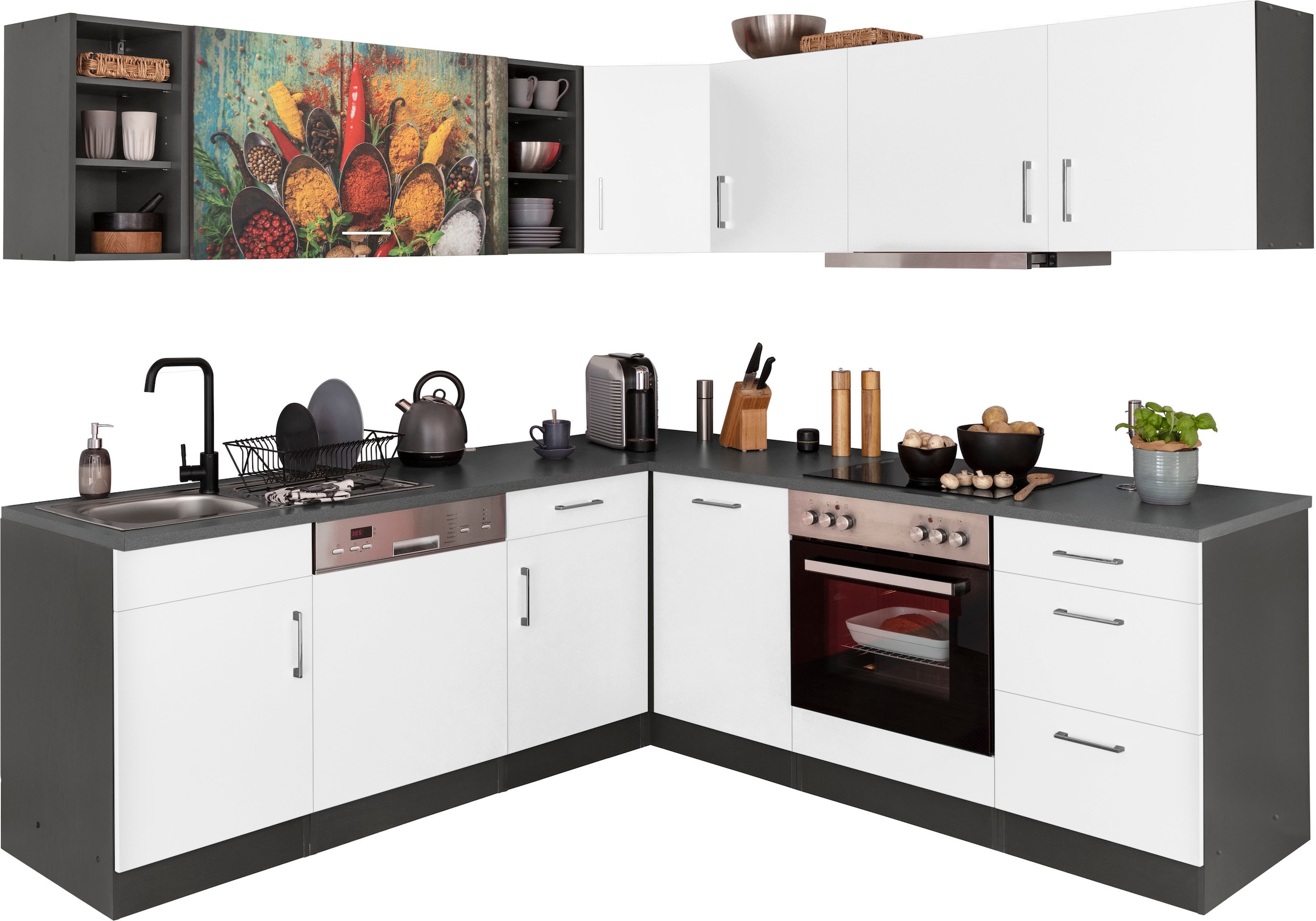 KOCHSTATION Küchenzeile "KS-Paris – Küchen mit einzigartigen Fotomotiven au günstig online kaufen