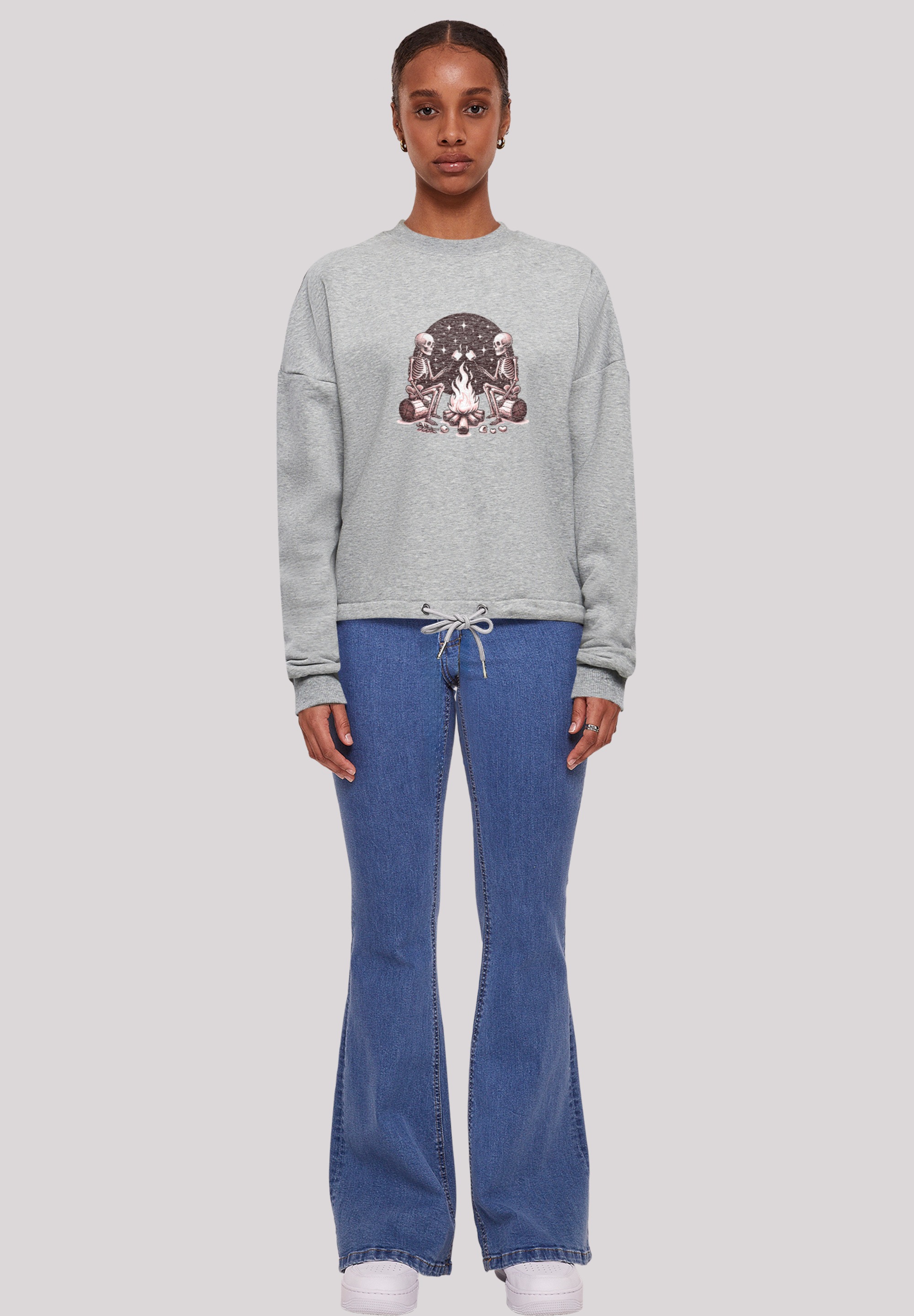 F4NT4STIC Sweatshirt »Skelette Lagerfeuer Marshmallow«, Premium Qualität