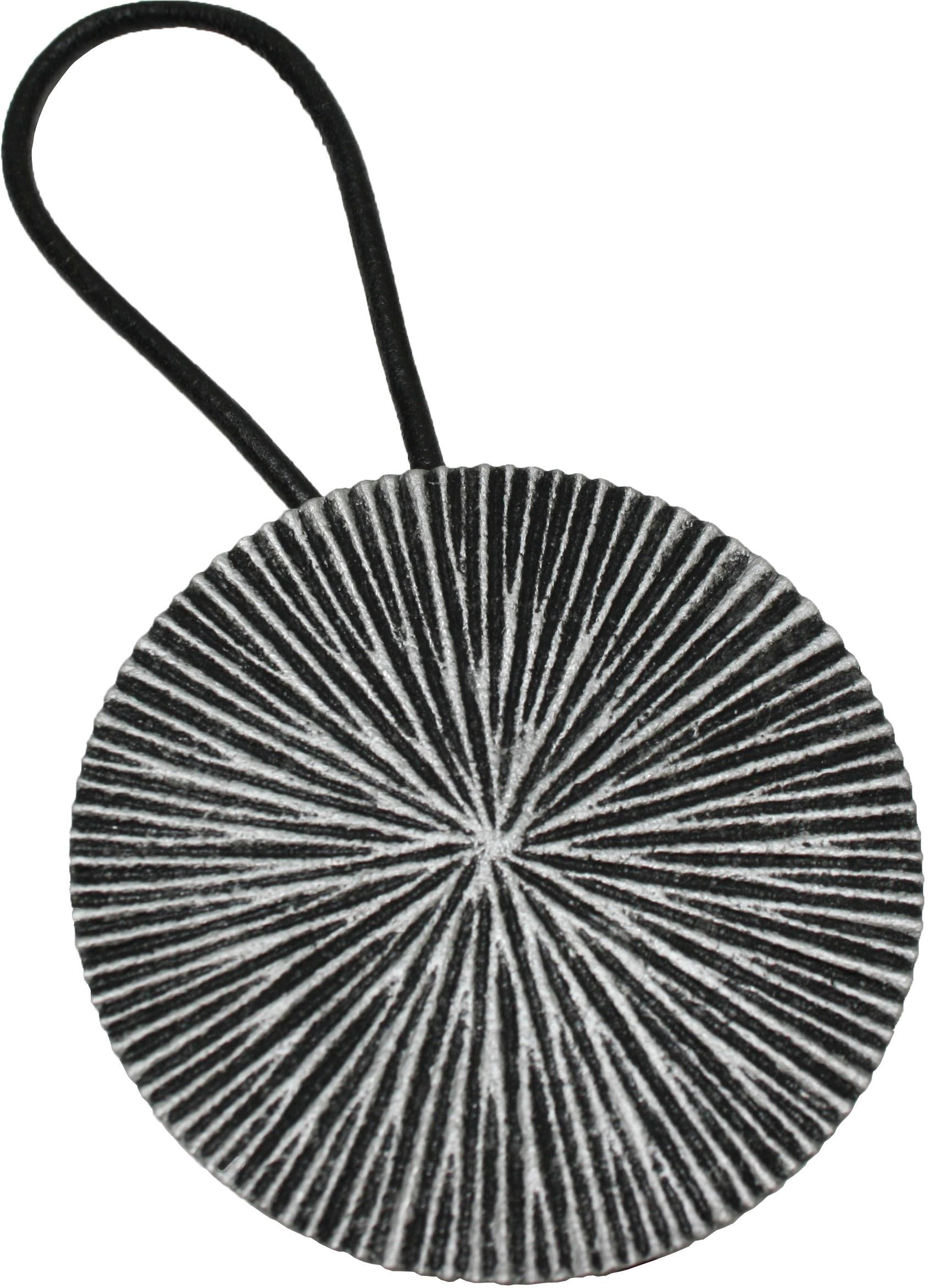 Dekospange GARDINIA, Ø:7,5cm, silber, Raffhalter, "Raffband Kreis", zur einfachen Befestigung und Dekoration