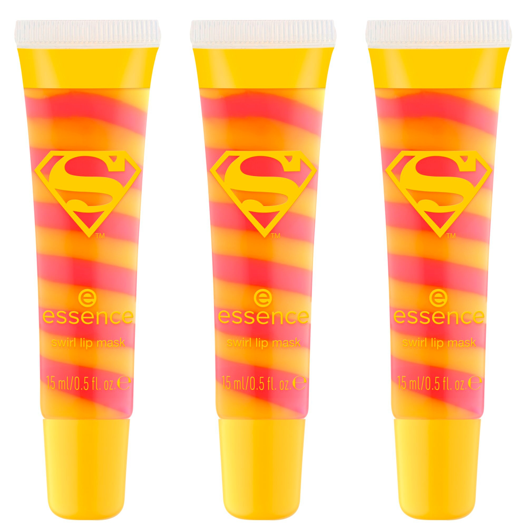 ESSENCE Kinder Lippenmaske "Superman swirl lip mask", orange, Lippen-Kosmetika, Feuchtigkeitsspendend, nicht klebrige Textur, fruchtiger Duft.