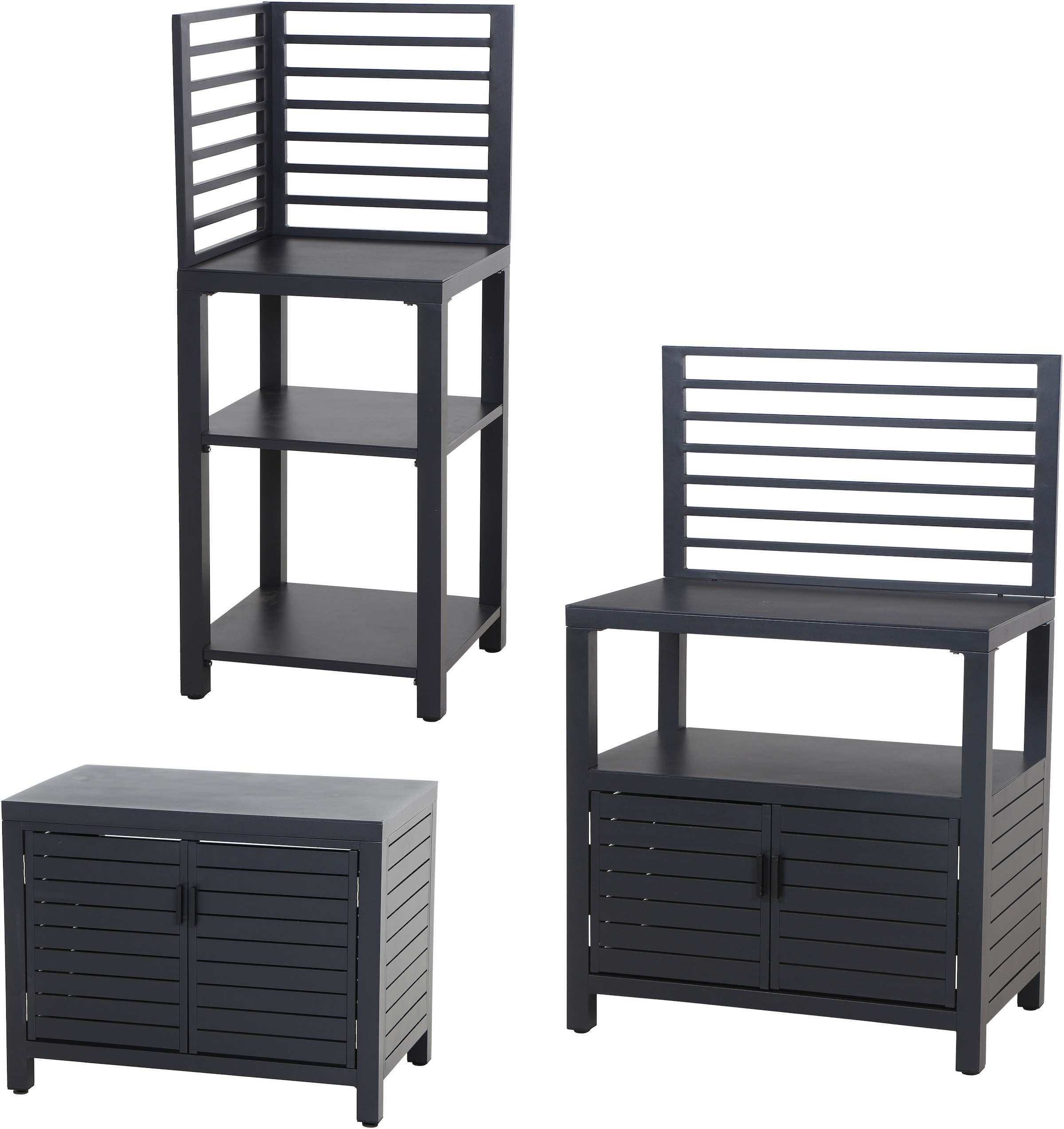 Siena Garden Outdoor-Küche »Texas 3er-Set« Set,  aus Aluminium in matt anthrazit