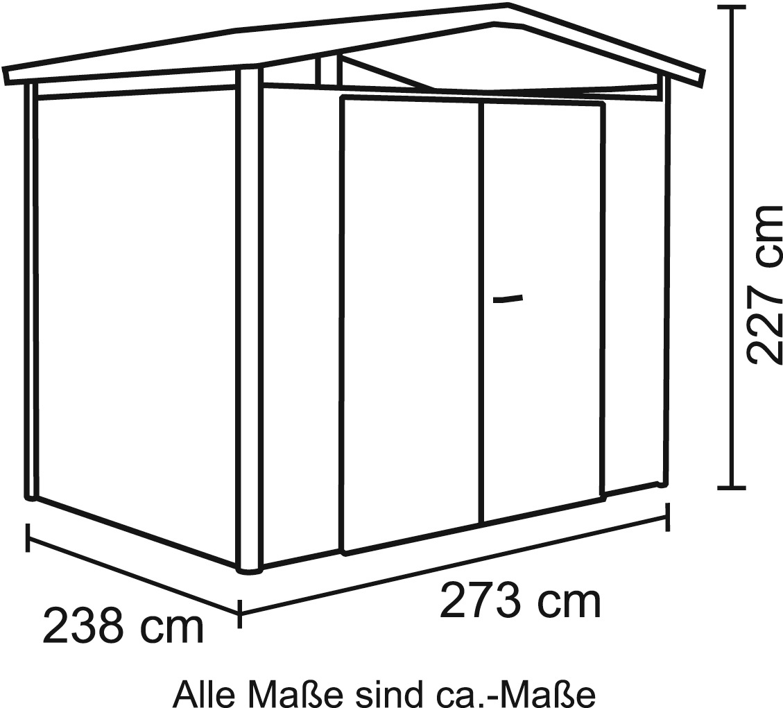 Biohort Gerätehaus »Panorama P3«, Metall