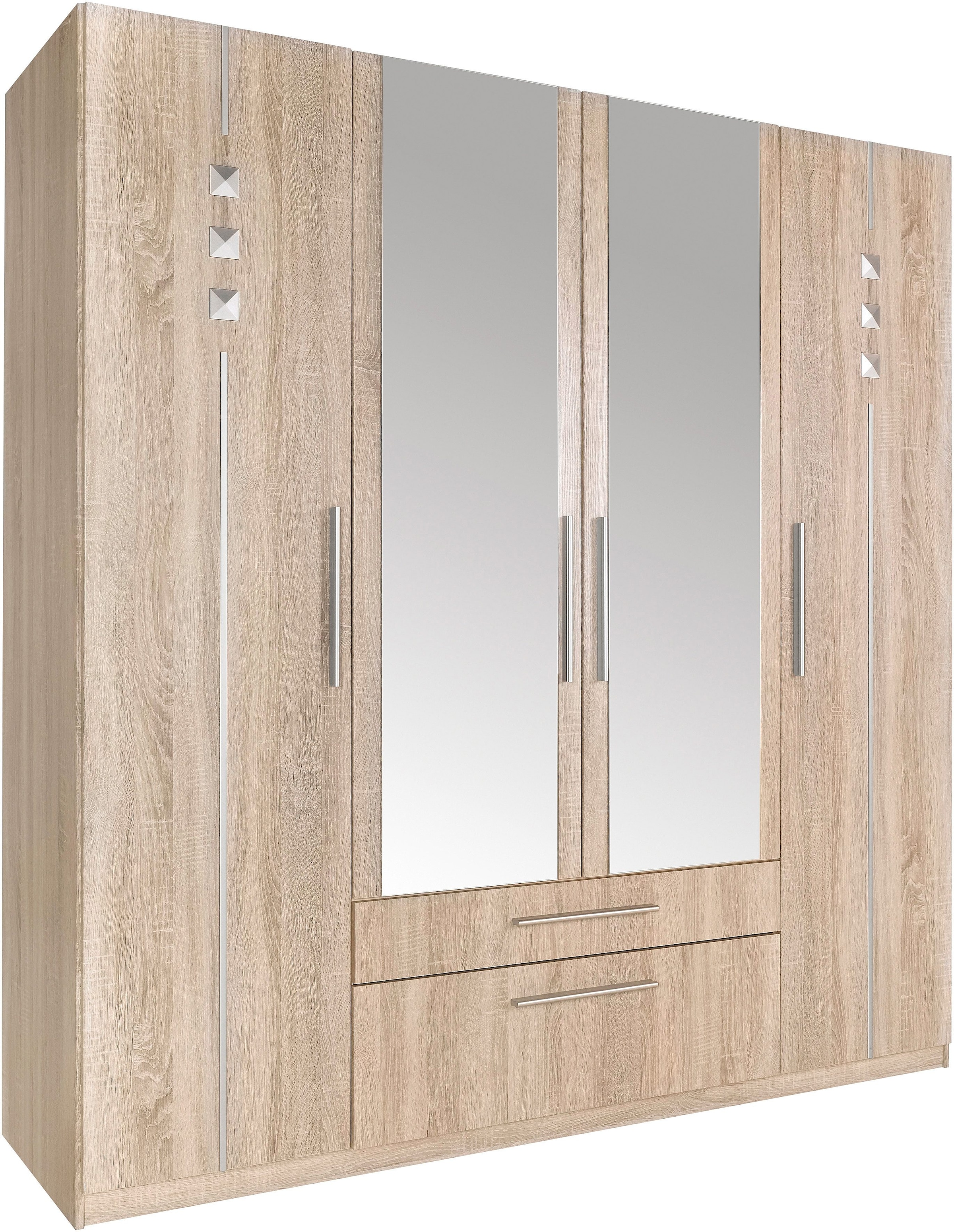 priess Kleiderschrank, 1-bis 5-türig, mit silberfarbigen Applikationen