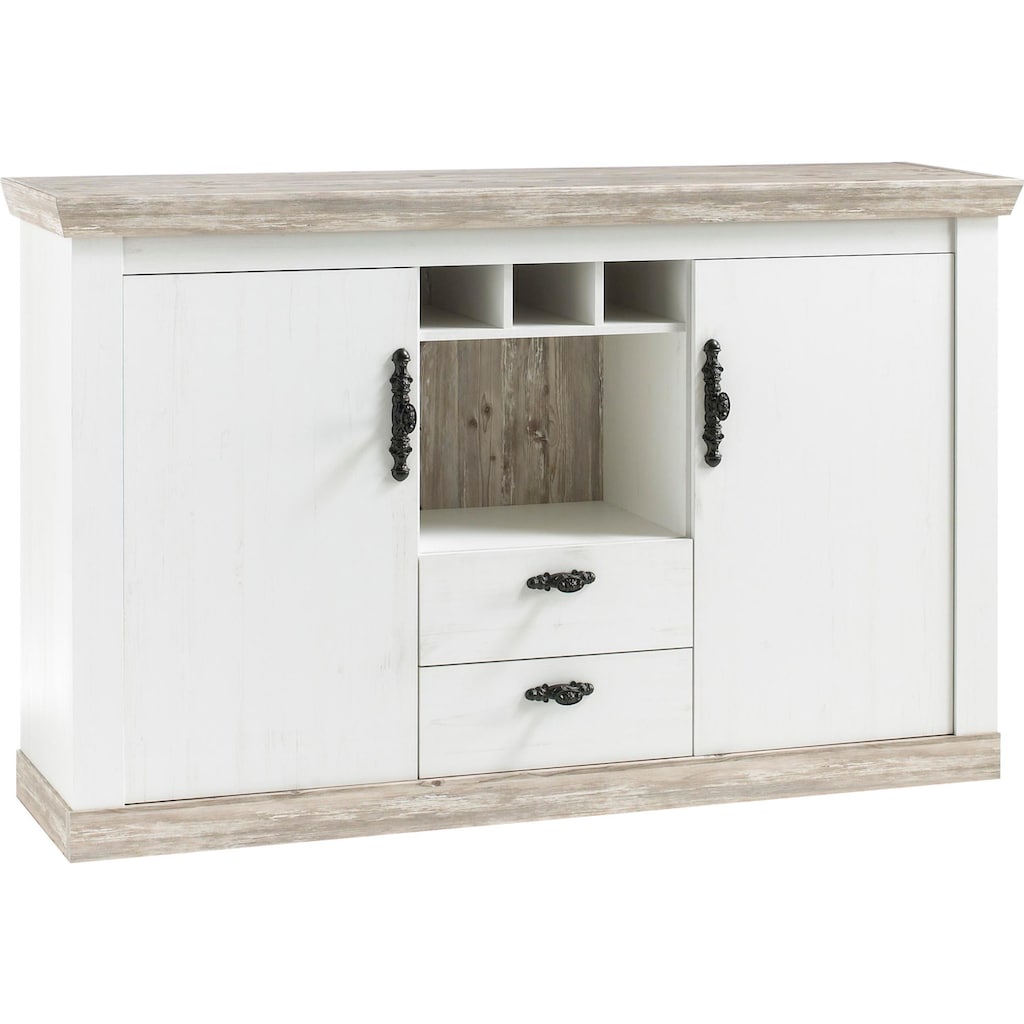 Home affaire Sideboard »Florenz«, im romantischen Landhaus-Look, Breite 168 cm