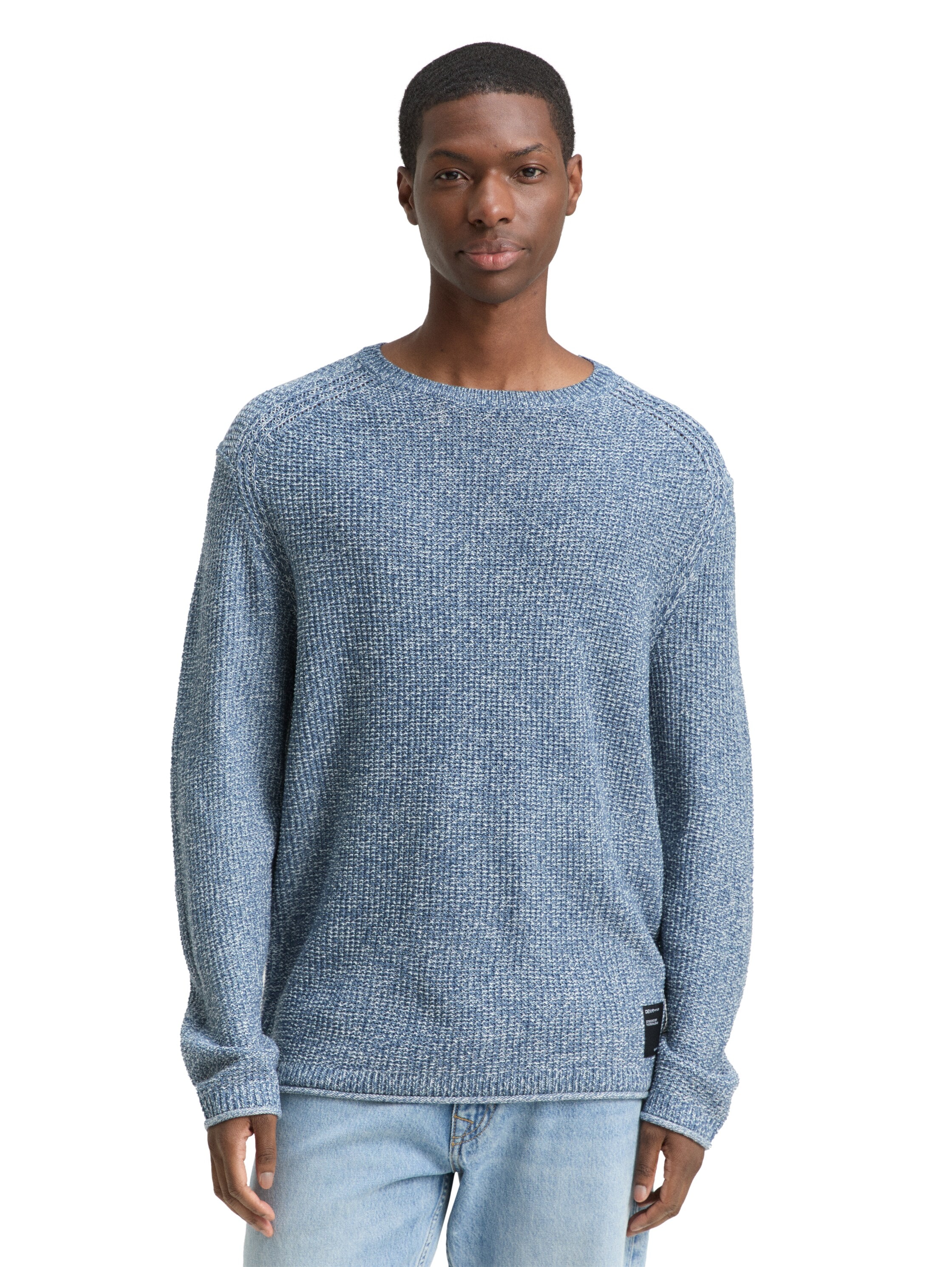 TOM TAILOR Denim Strickpullover mit Logo Stickerei günstig online kaufen