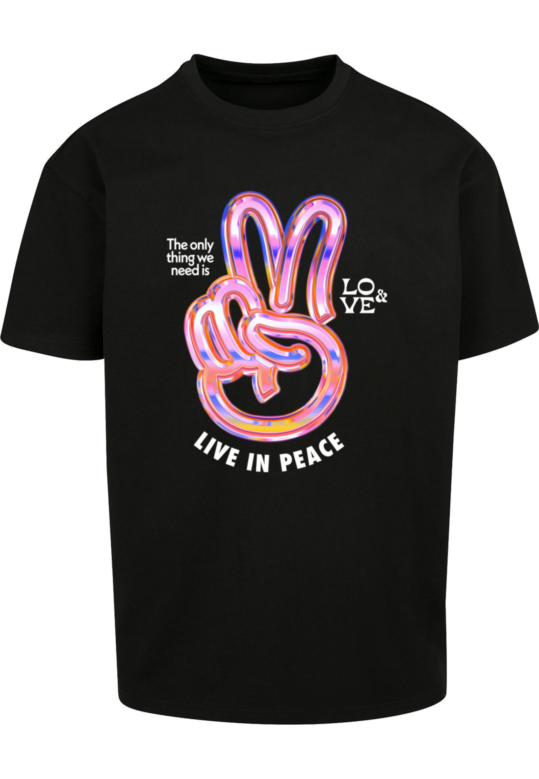 Upscale by Mister Tee Kurzarmshirt "Upscale by Mister Tee Unisex Live in Peace Oversize Tee" 1 Stk.