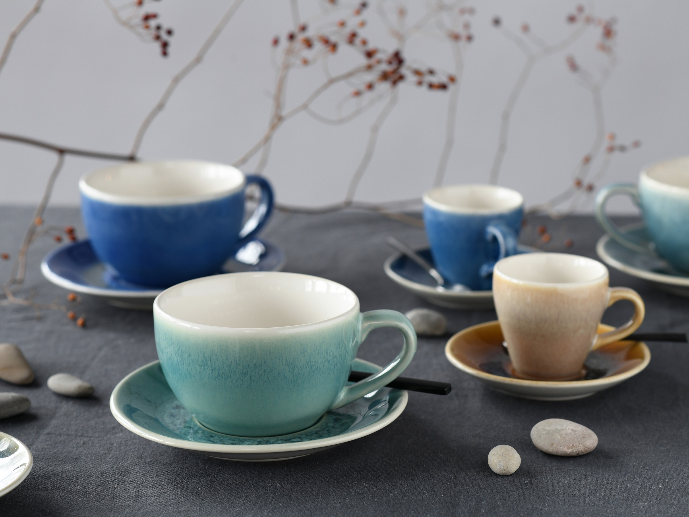 CreaTable Tasse "Caldera Mix, Bistrotassen-Set, 16-tlg." Reaktivglasur günstig online kaufen