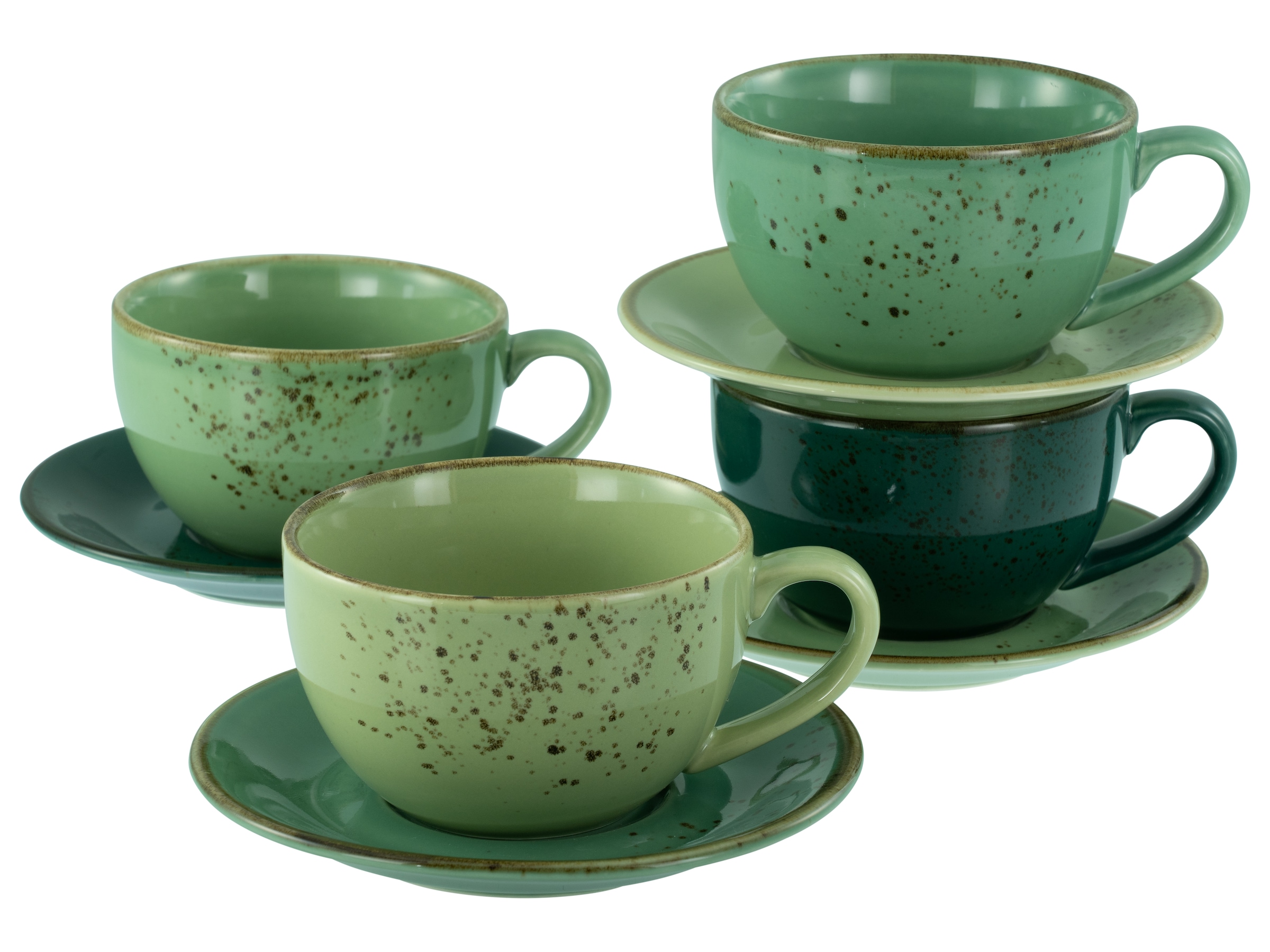 CreaTable Cappuccinotasse "Nature Collection Green Life, Cappuccino-Set, 8- günstig online kaufen