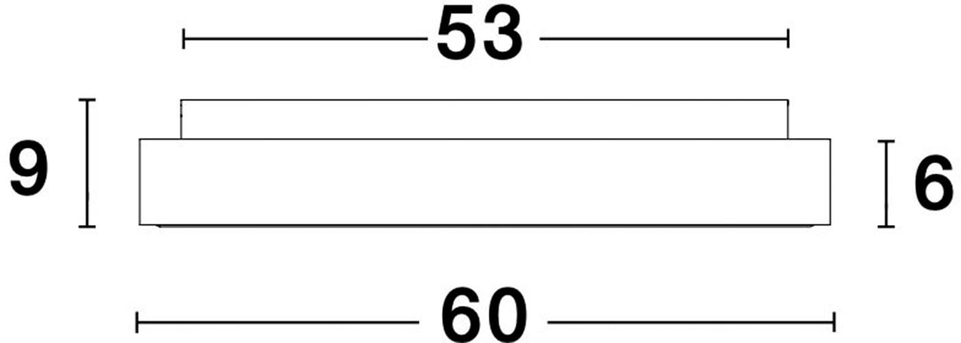 Nova Luce LED Deckenleuchte »RANDO THIN« LED-Modul 1 Stk. Warmweiß