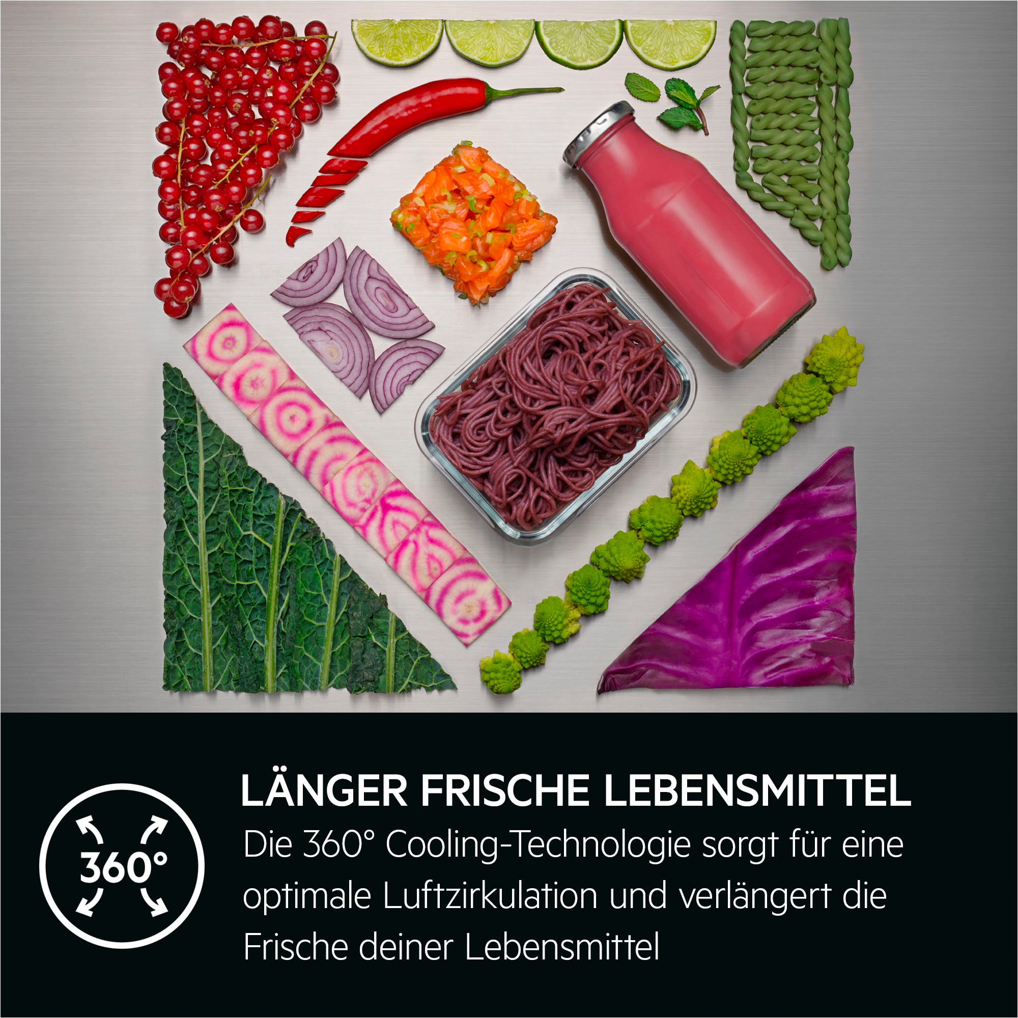 AEG Einbaukühlgefrierkombination Serie 7000 »TSC7M183EC« 176,9 cm hoch 55,7 cm breit 245 Liter, GreenZone-Vitamine bleiben erhalten, NoFrost, Festtür