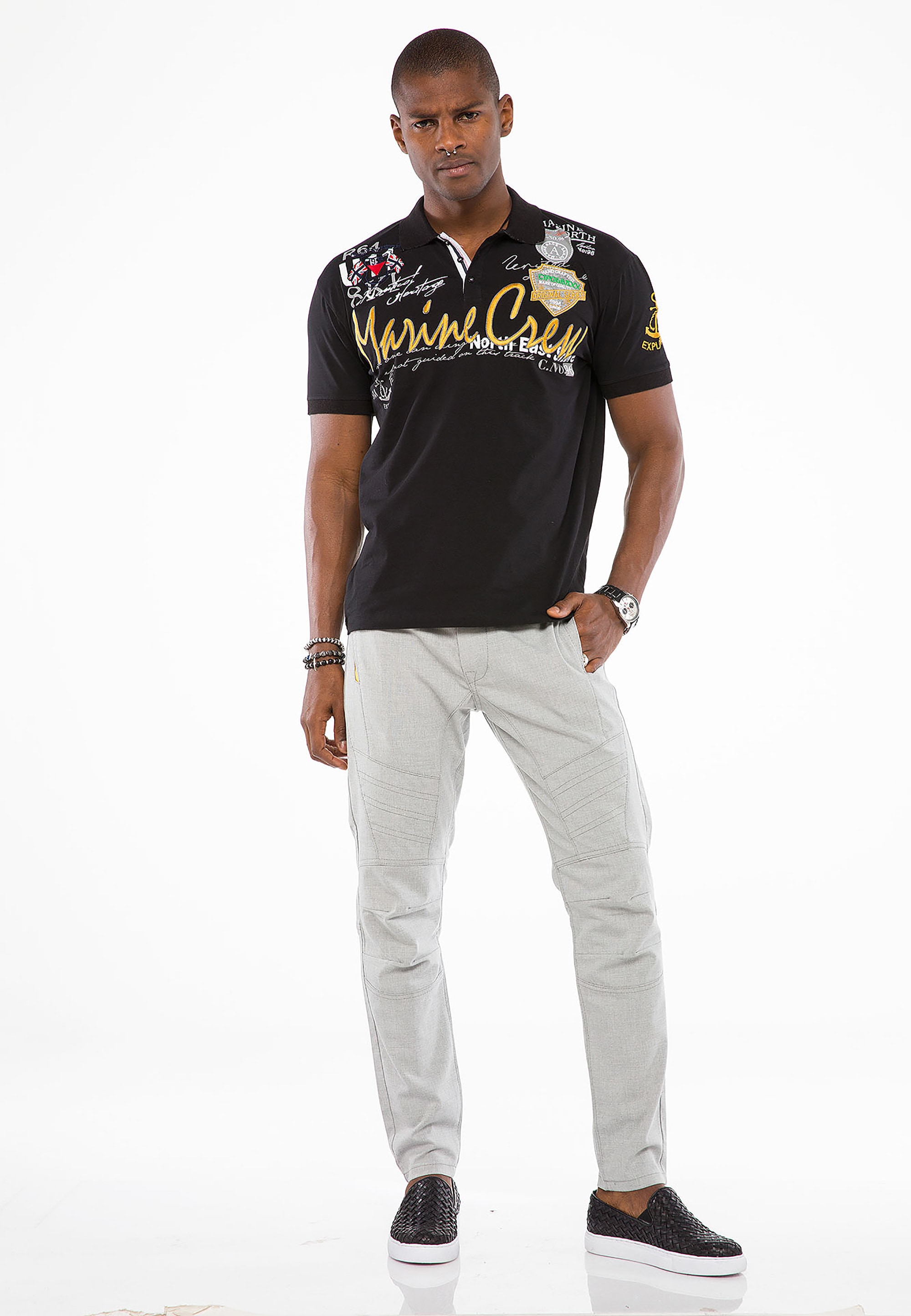 Cipo & Baxx Poloshirt, im Marina-Look