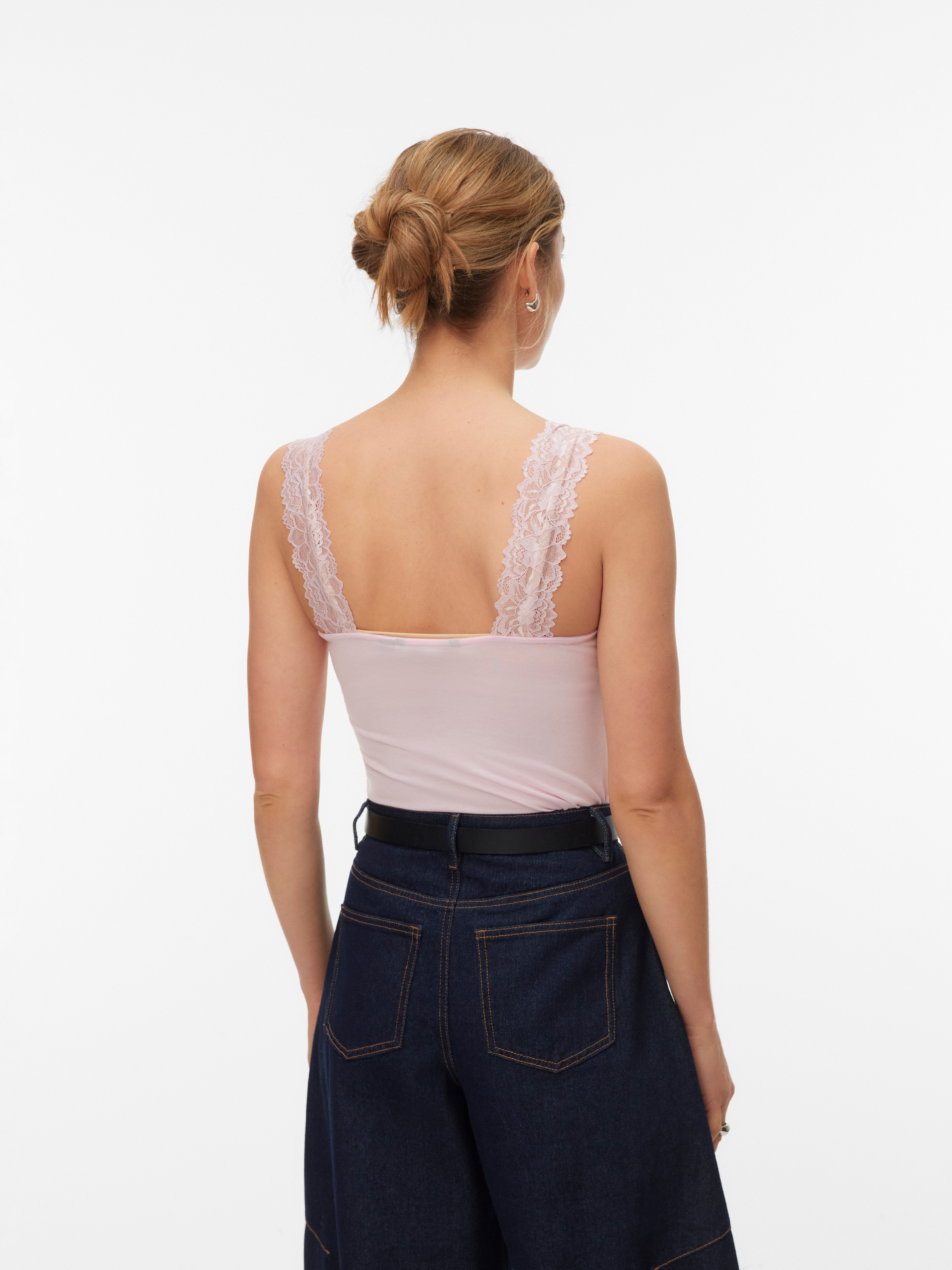 Vero Moda Spitzentop "VMROSA SL TOP JRS NOOS" Viskosemischung günstig online kaufen