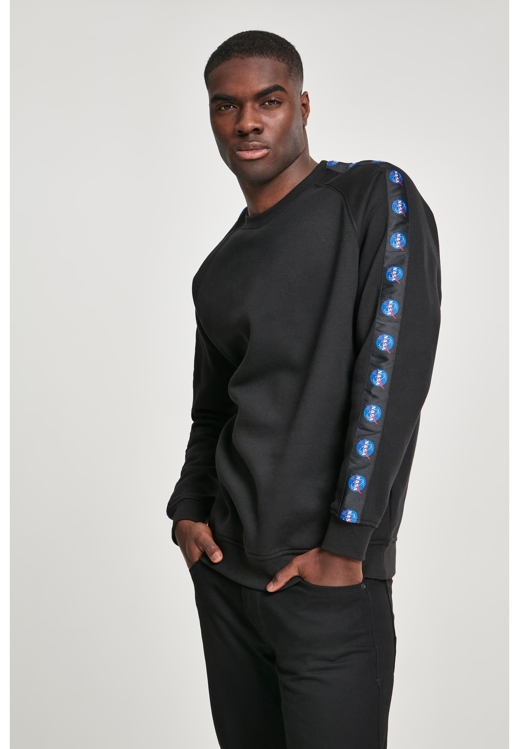 MisterTee Rundhalspullover »MisterTee Herren NASA Insignia Tape Crewneck«, (1 tlg.)