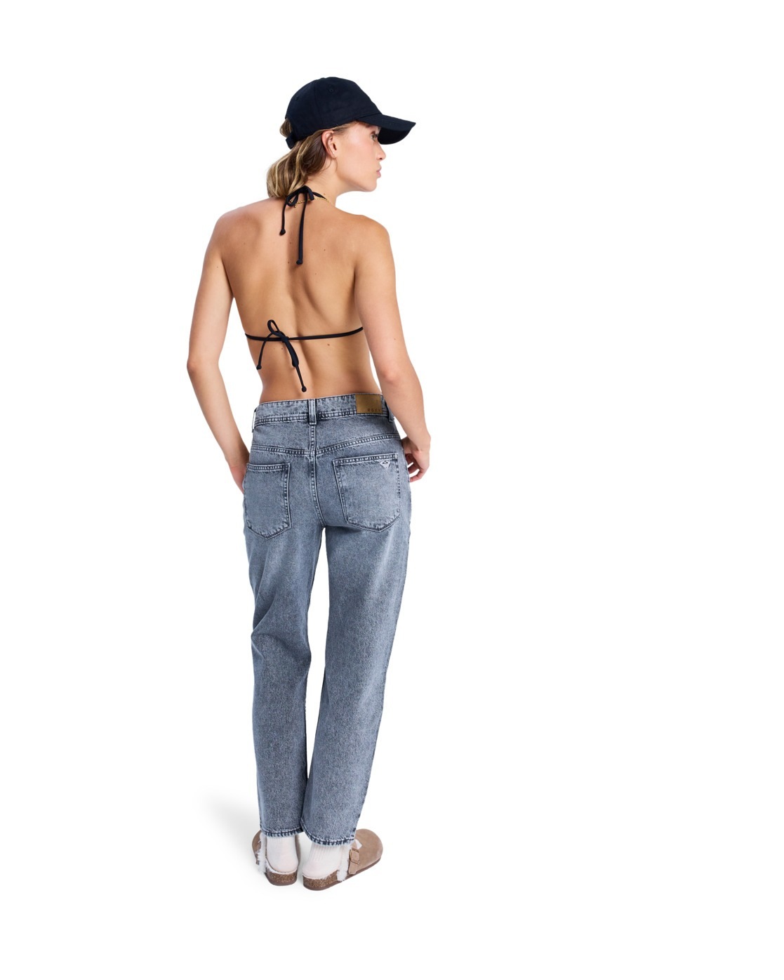 Roxy Relax-fit-Jeans "Patti Straight Mid Grey" günstig online kaufen