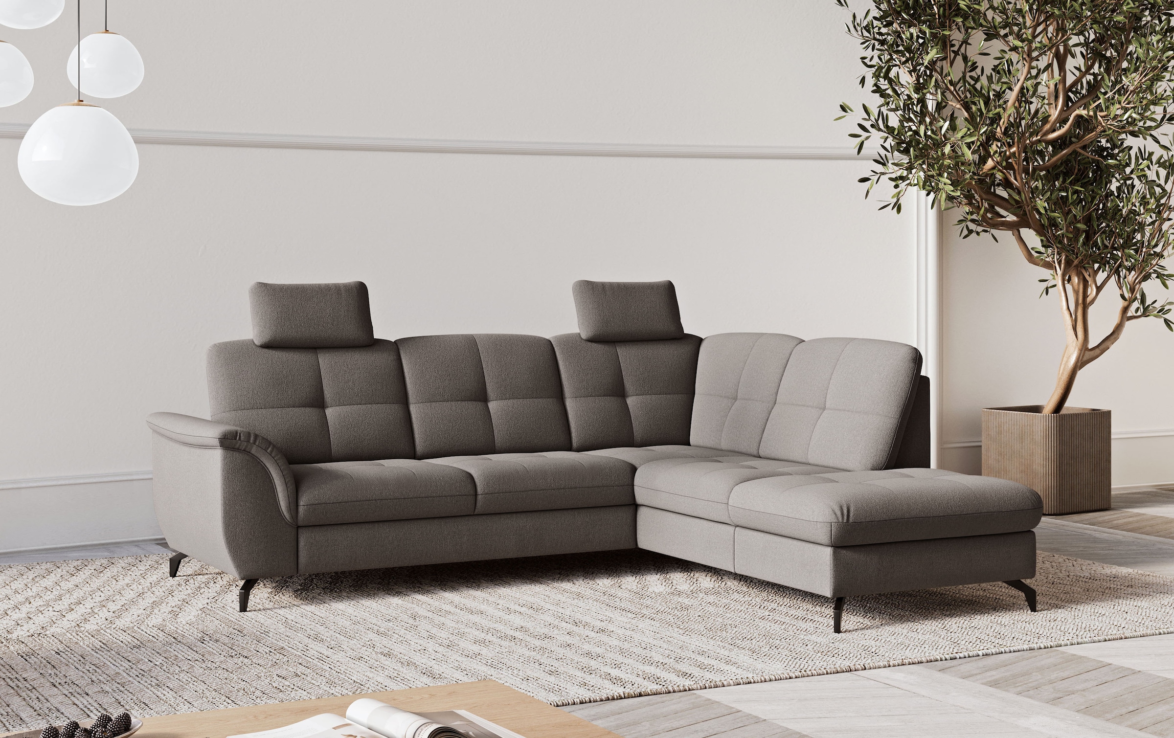 sit&more Ecksofa "Zora" wahlweise mit Schlaffunktion und Bettkasten