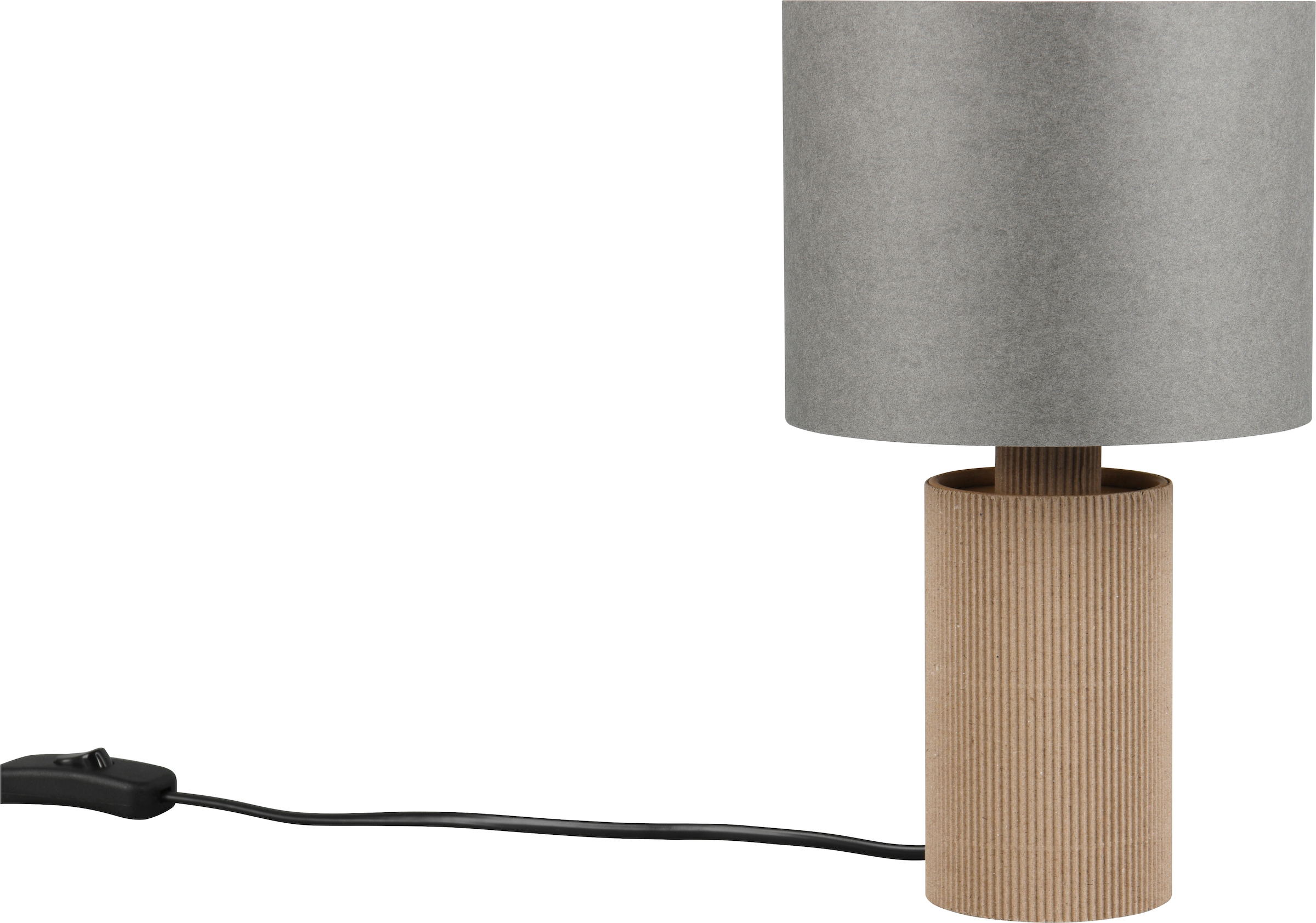 TRIO Leuchten Tischleuchte »CANIO, Tischlampe aus Bambus+Pappe, exkl. Leuchtmittel max 40W« E14 1 Stk. warmweiß - kaltweiß Schnurschalter, Nachttischlampe Schlafzimmer