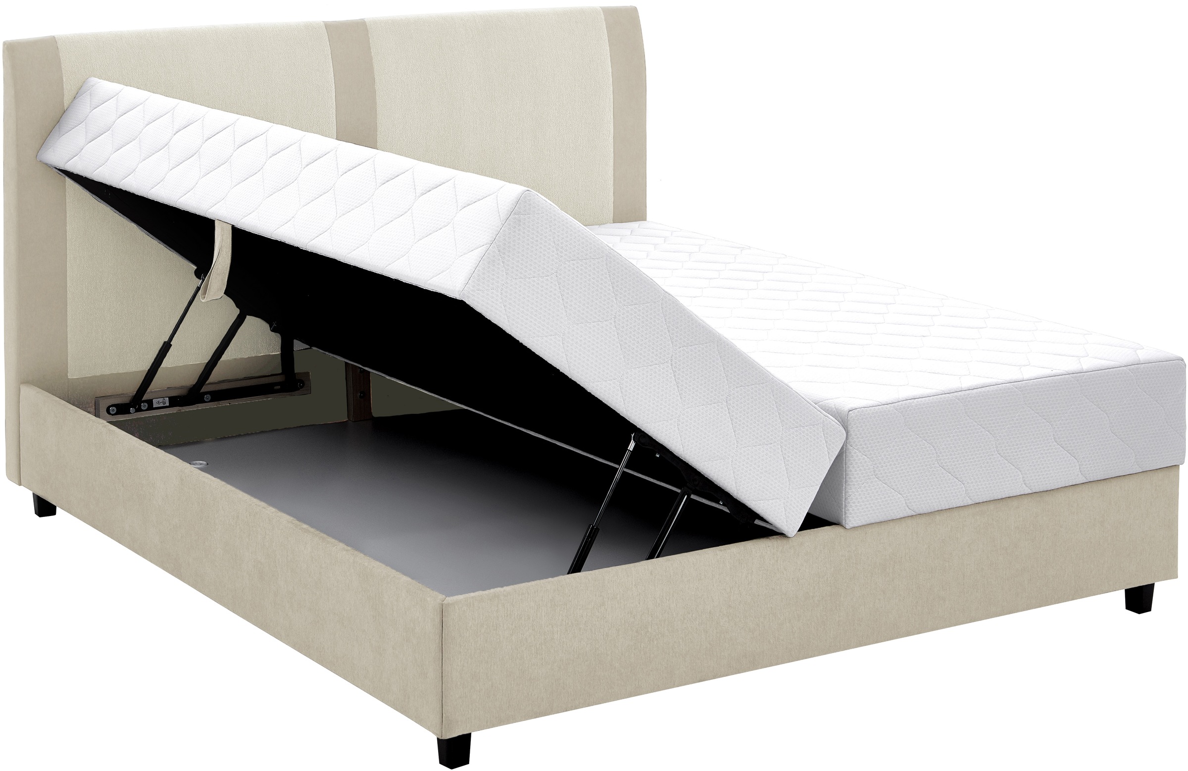 ATLANTIC home collection Boxbett »Borgholm«, mit Taschen-Federkernmatratze, Bettkasten und Absetzung im Kopteil