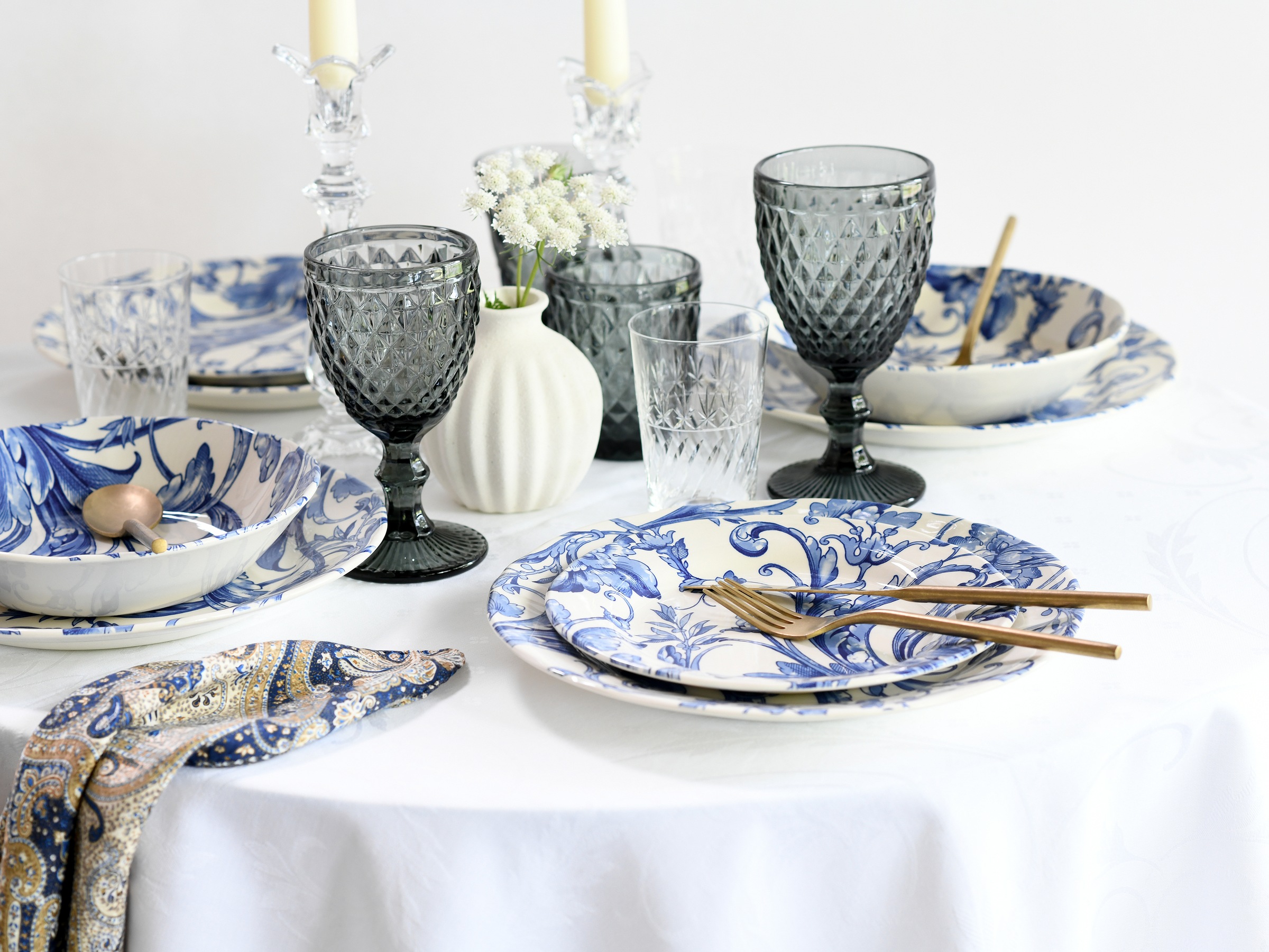 CreaTable Teller-Set »Venecia, Tellerset 18-tlg«, (Set, 18 tlg.), Traditionell, Nostalgie