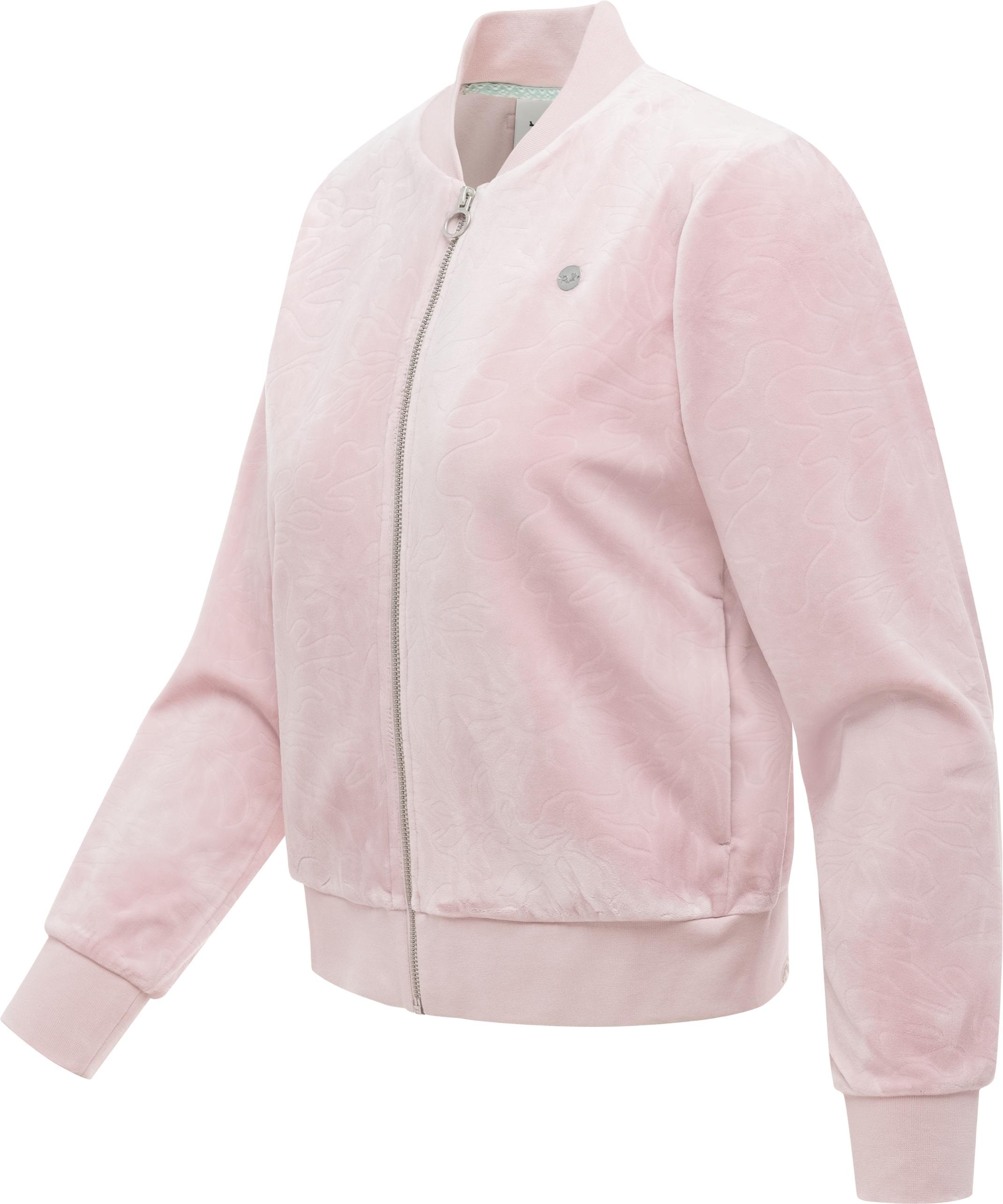 Ragwear Sweatjacke "Doron Embossed" Kuschelige Alltagsjacke in Samt-Optik günstig online kaufen