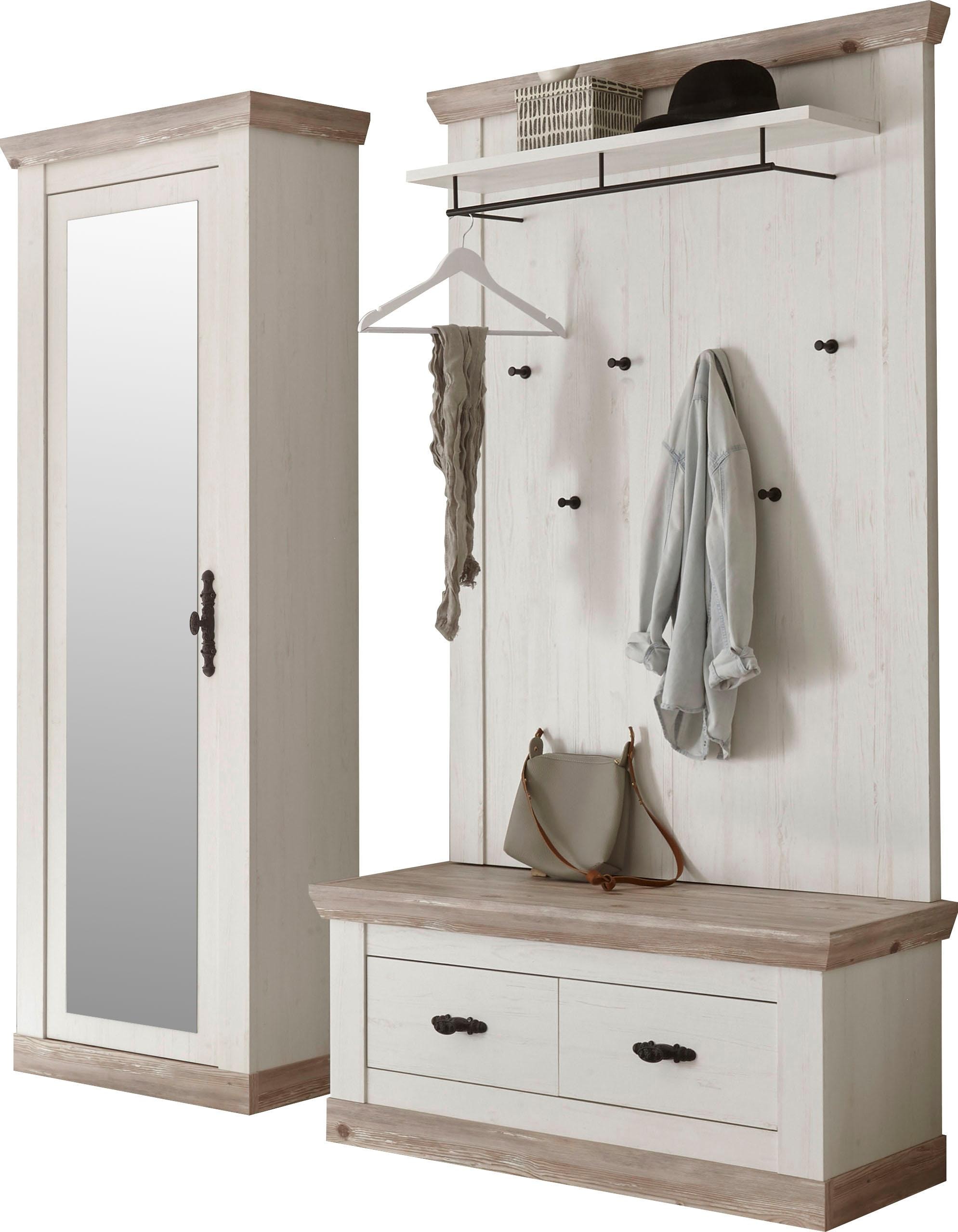 Home affaire Garderoben-Set "Florenz" mit Sitzkissen 4tlg., 3 Stk. tlg. günstig online kaufen