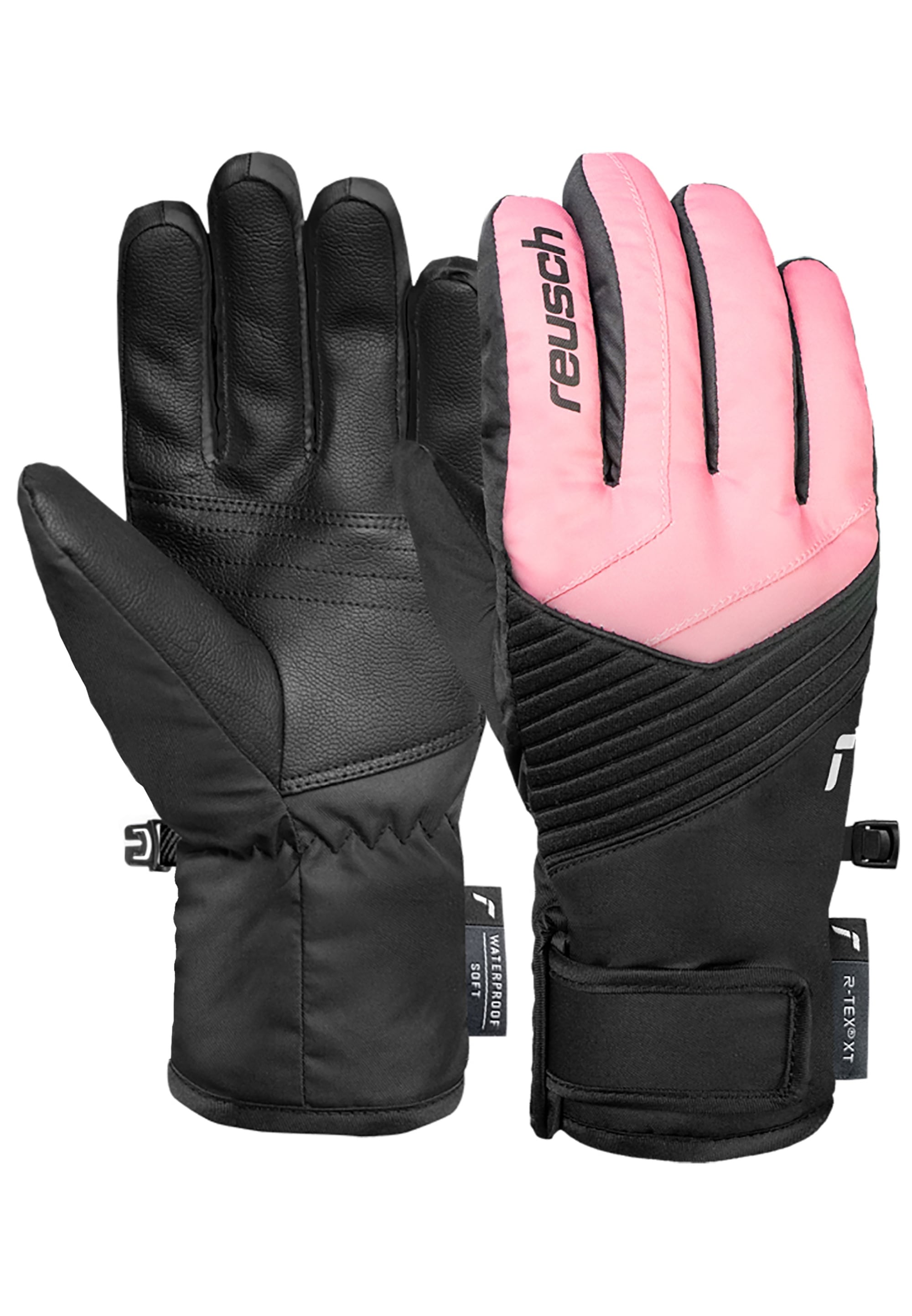 REUSCH Mädchen Skihandschuhe "Dan R-TEX XT Junior"schwarz, rosé, Gr. 5,5, mehrfarbig, 88% Polyester, 12% Polyurethan, Handschuhe, mit wasserdichter,