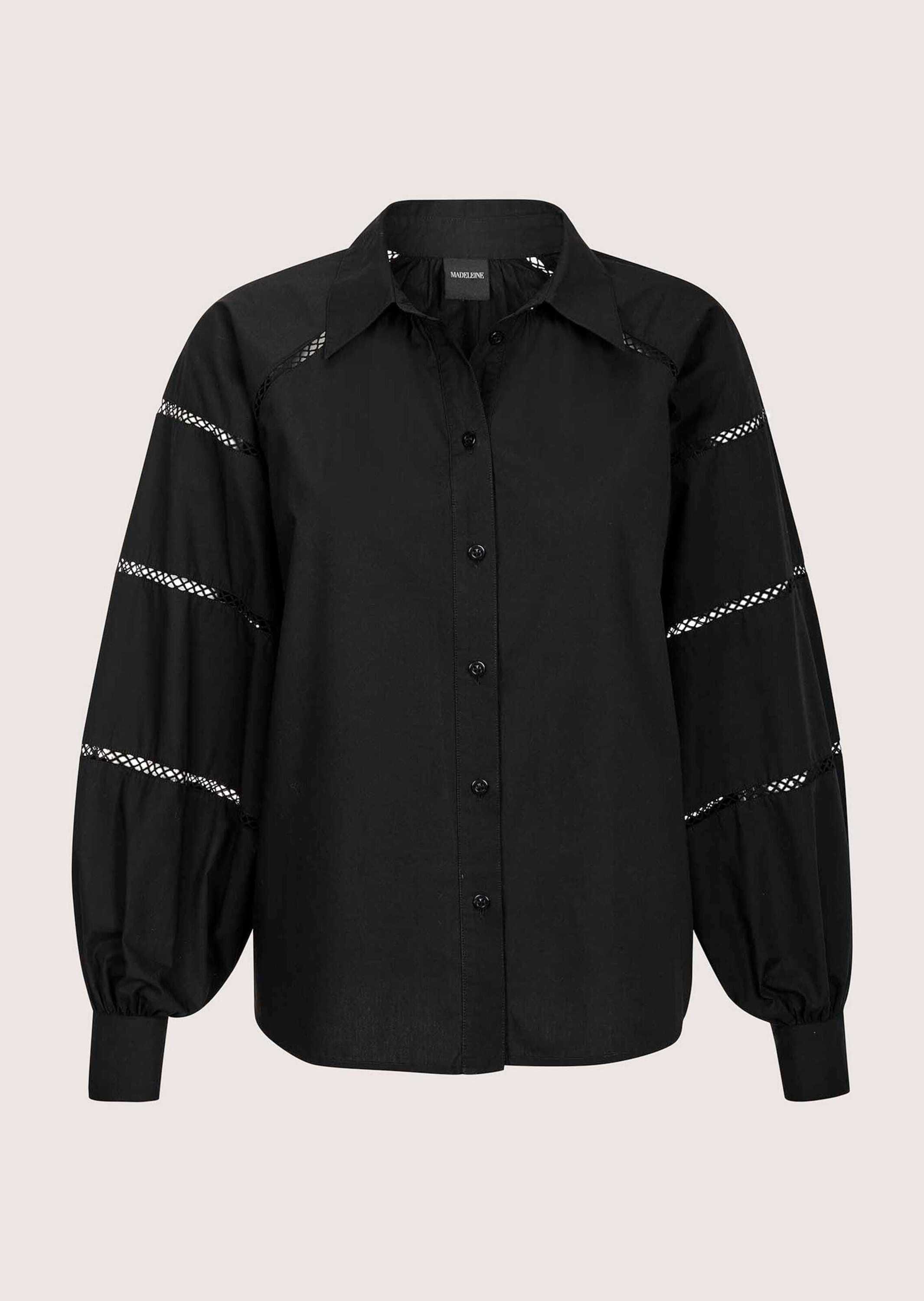 MADELEINE Hemdbluse "Hemdbluse Baumwollbluse mit Spitzendetails" Dünne Spit günstig online kaufen