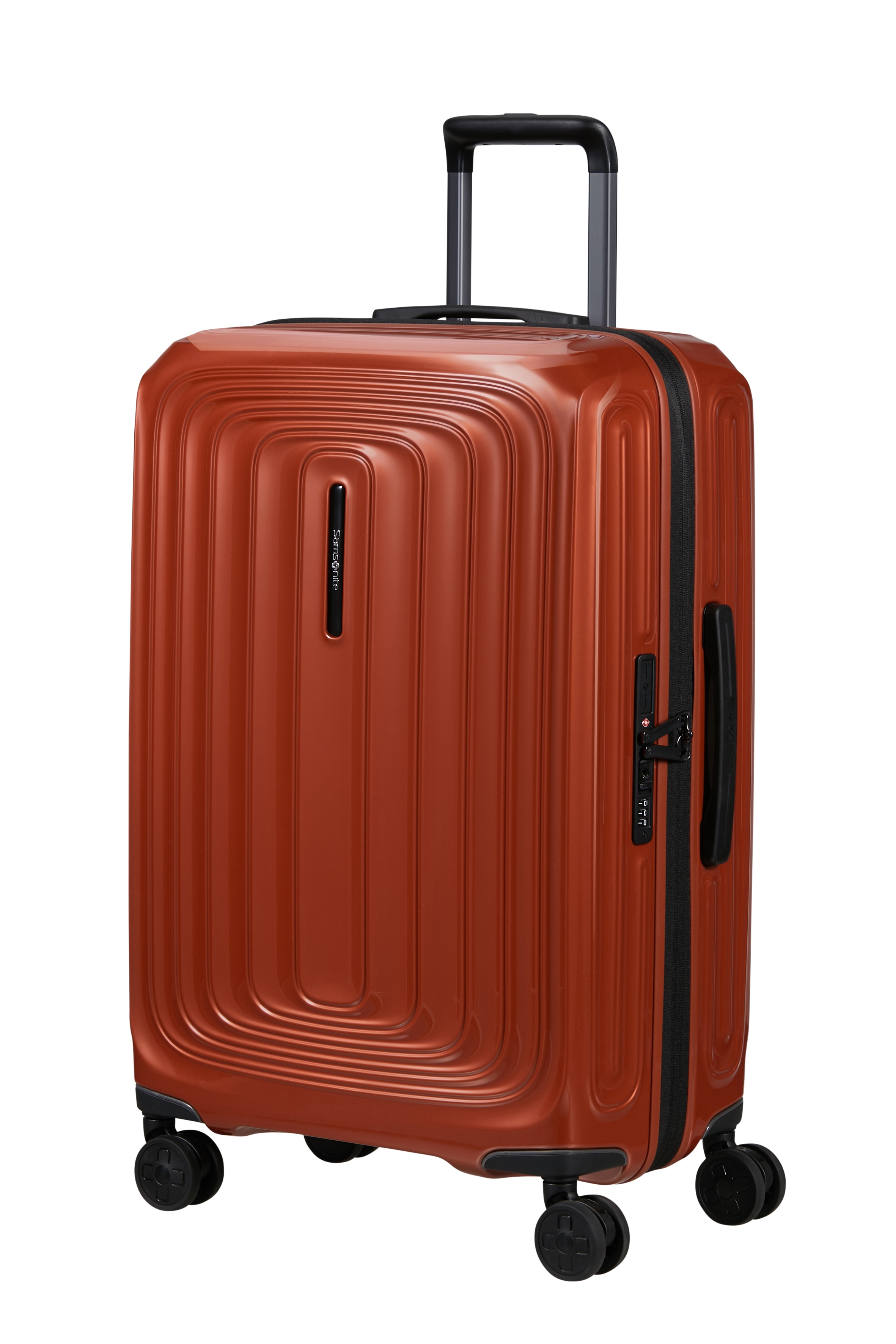 Samsonite "2WANDER" 80 l 4 Rollen aus robustem Polycarbonat, mit Adressetikett und Dehnfalte