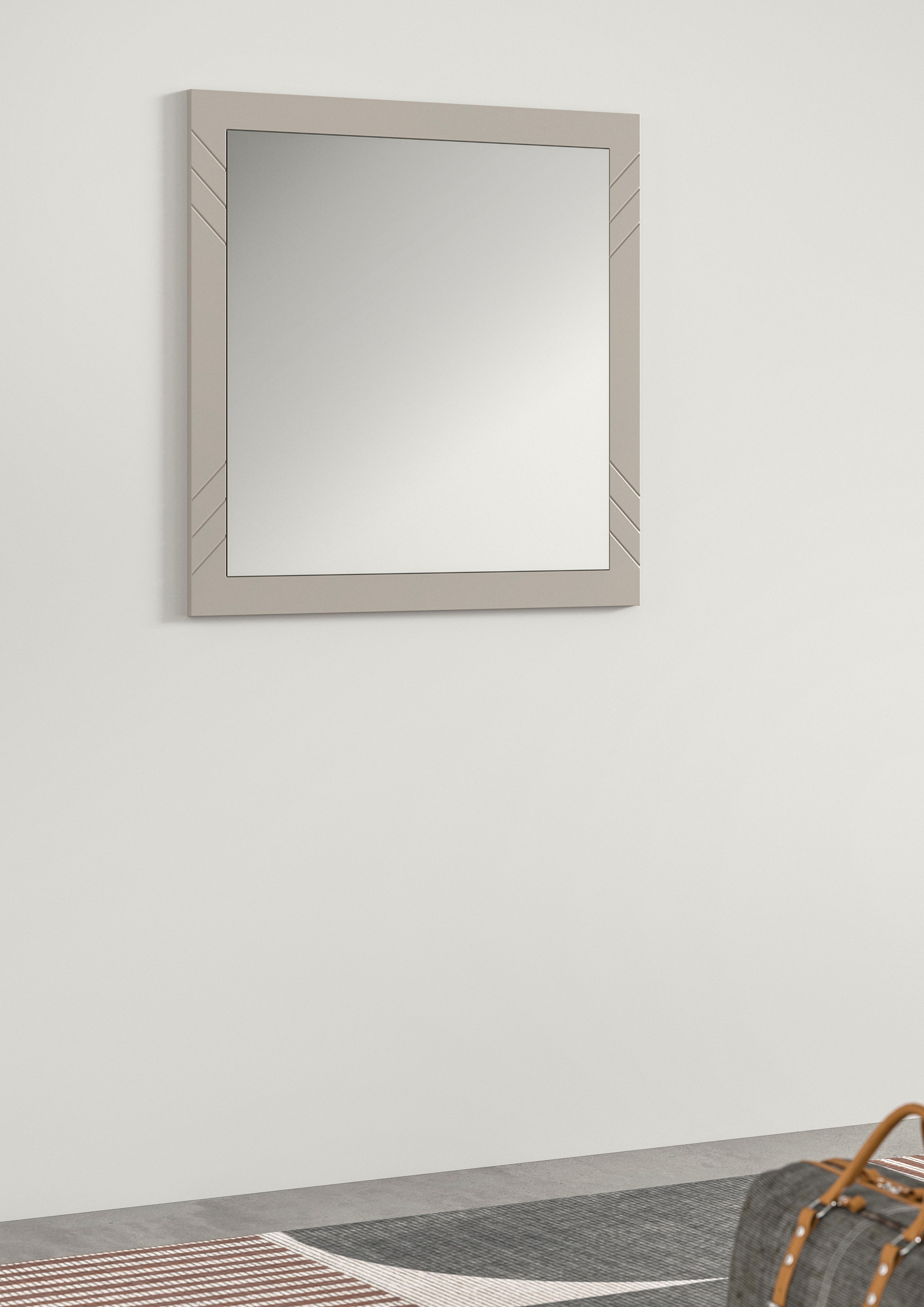 Home affaire Wandspiegel "Mento, quadratisch 80 x 80cm, Umlaufender Rahmen günstig online kaufen