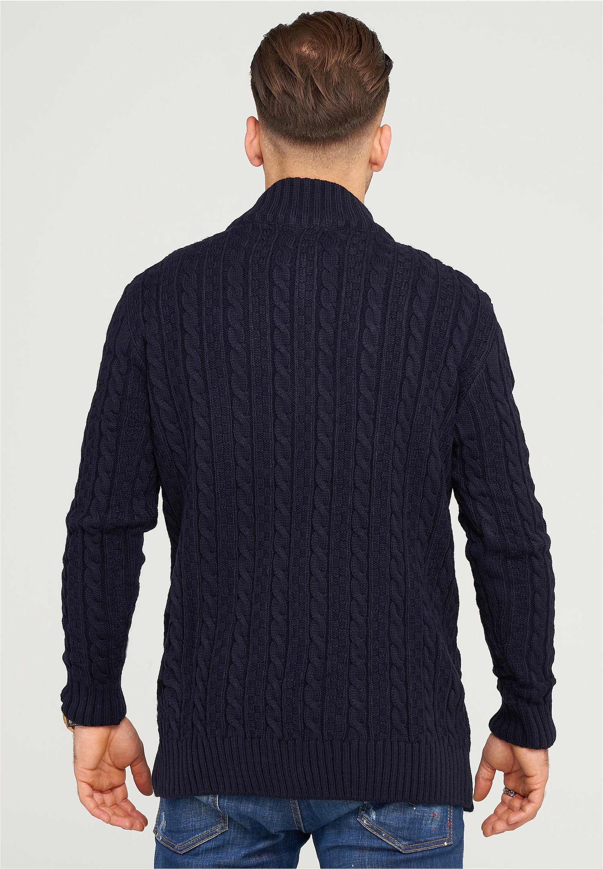behype Strickpullover »CILIAN HENLEY«, mit gemütlichem Stehkragen