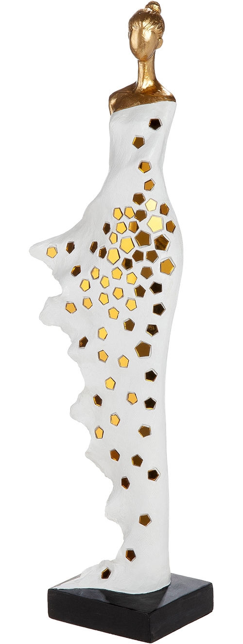 GILDE Skulptur "Skulptur Frau Miraelle weiß H. 52 cm" Anmutig modern dekorativ Wohnaccessoire Skulpturenfigur