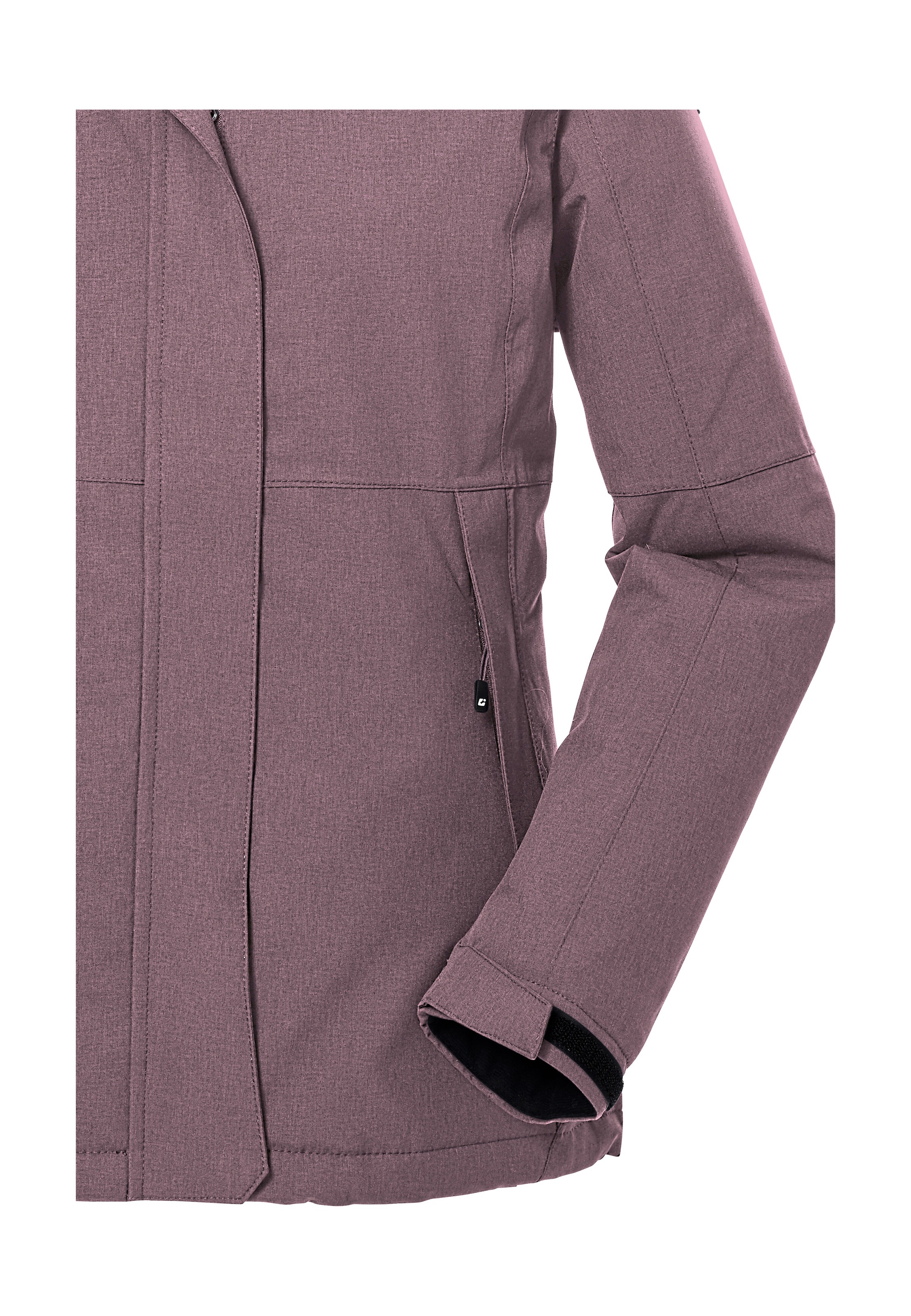 Outdoorjacke KILLTEC "KOW 37 WMN JCKT", Damen, Gr. 44, lila (orchidee), Obermaterial: 100% Polyester;Futter: 100% Polyester;Füllung: 100% Polyester, Jacken Outdoorjacke, Wasserdichte Damen Funktionsjacke mit abnehmbarer Kapuze 3