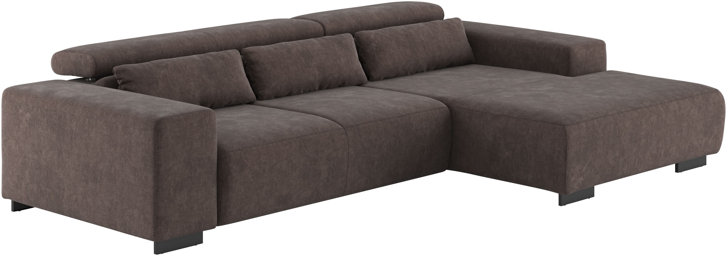Thumbnail - COTTA Ecksofa "Side L-Form, mit Kopfteilverstellung & 3 Nierenkissen", optional motorische Sitztiefenverstellung