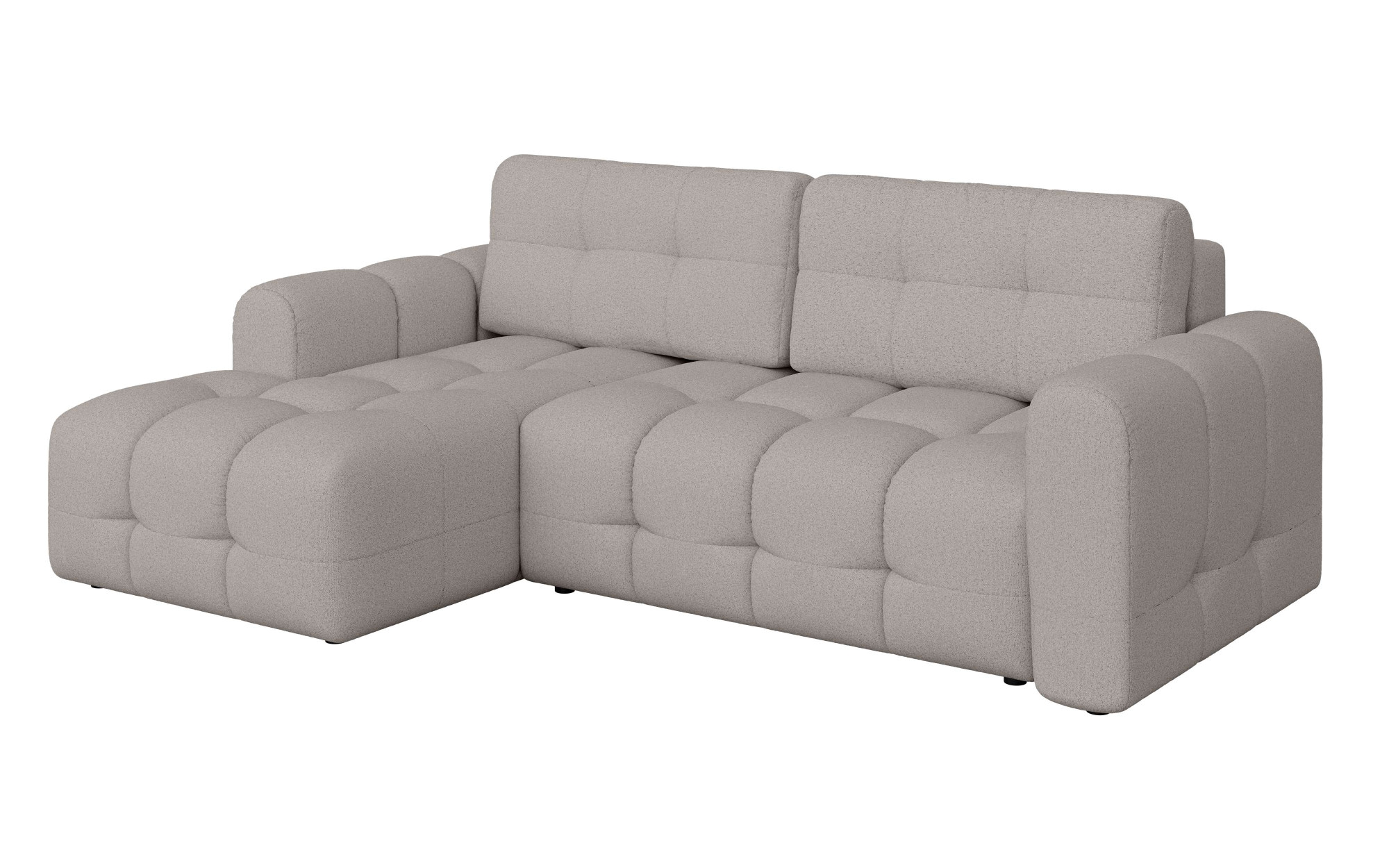 INOSIGN Ecksofa »Manilla, wahlweise mit Bettfunktion, B/T/H 265/170/91 cm«, L-Form mit Recamiere rechts/links bestellbar, Wellenunterfederung