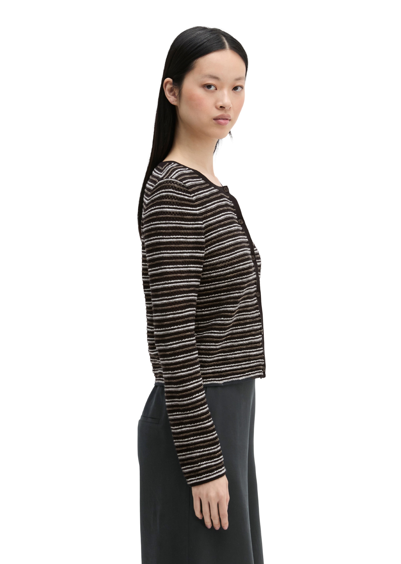 Marc O'Polo Cardigan »aus Baumwolle-Leinen-Mix«