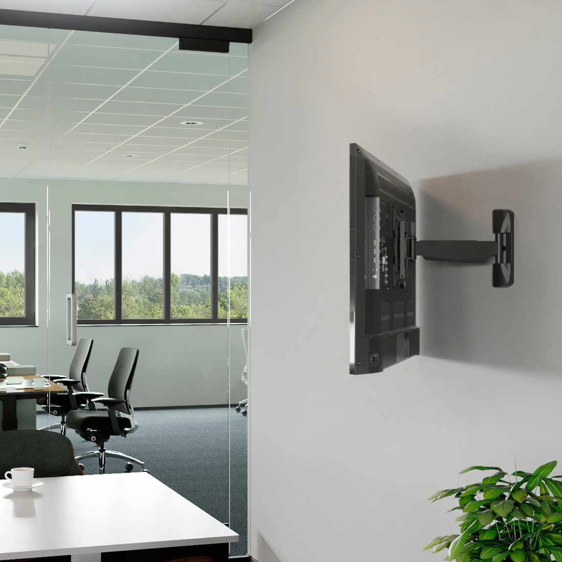 Hama TV-Wandhalterung »Wandhalterung (schwenkbar, neigbar,19"-48", VESA 200x200)«, bis 122 cm Zoll, mit Diebstahlschutz