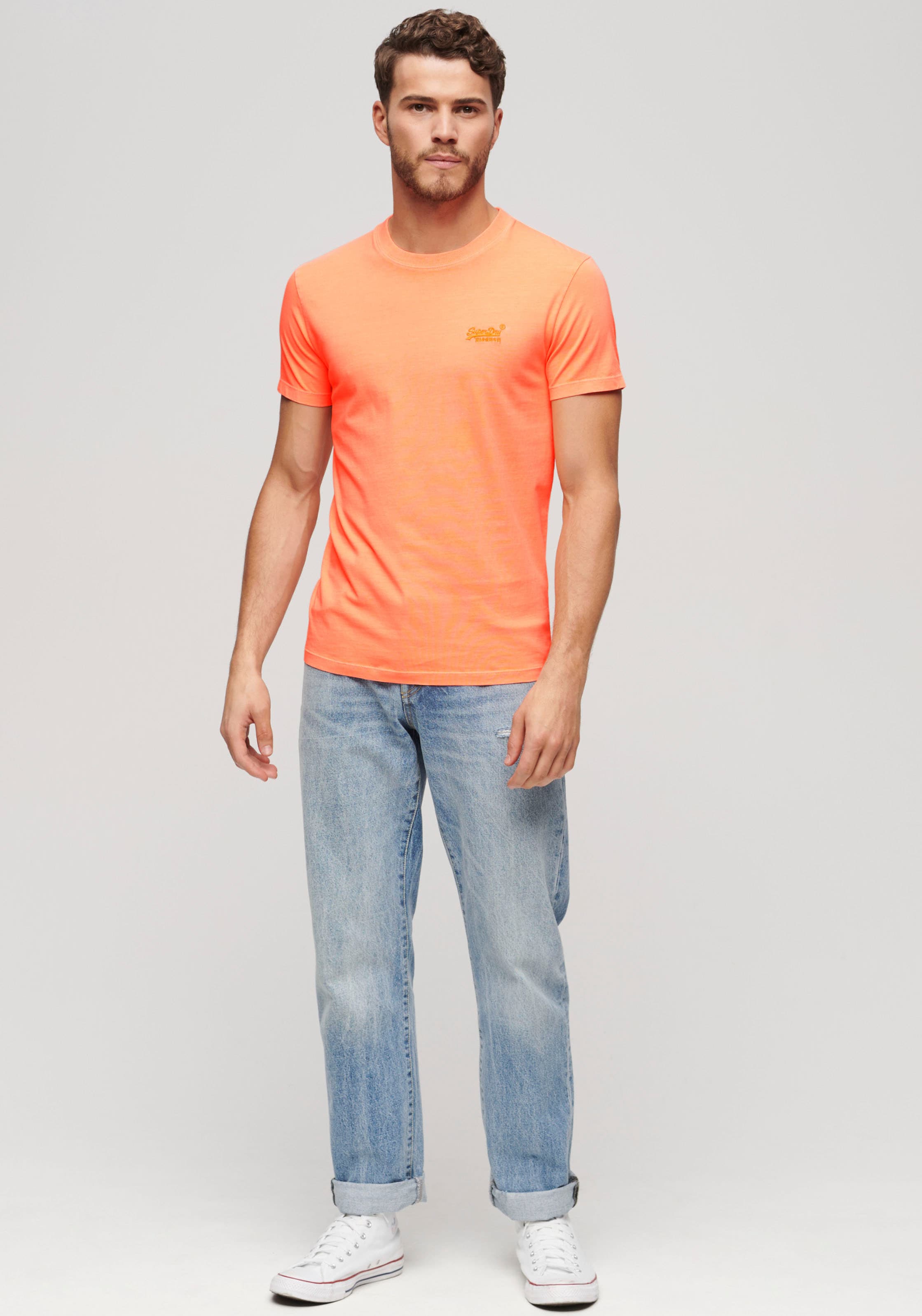 Superdry Rundhalsshirt »ESSENTIAL LOGO EMB NEON TEE«