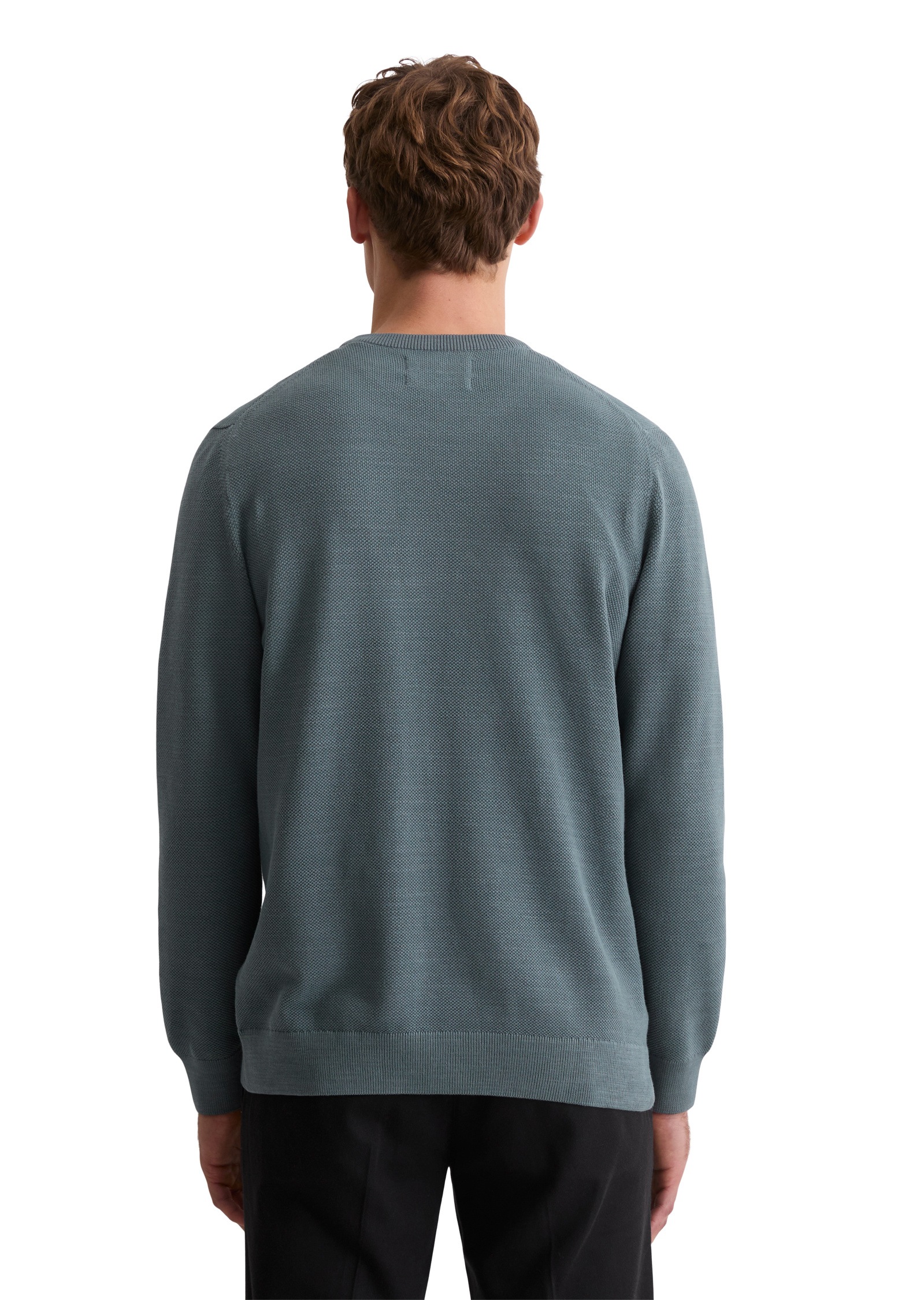 Marc O'Polo Rundhalspullover »aus Bio-Baumwoll-Piqué«