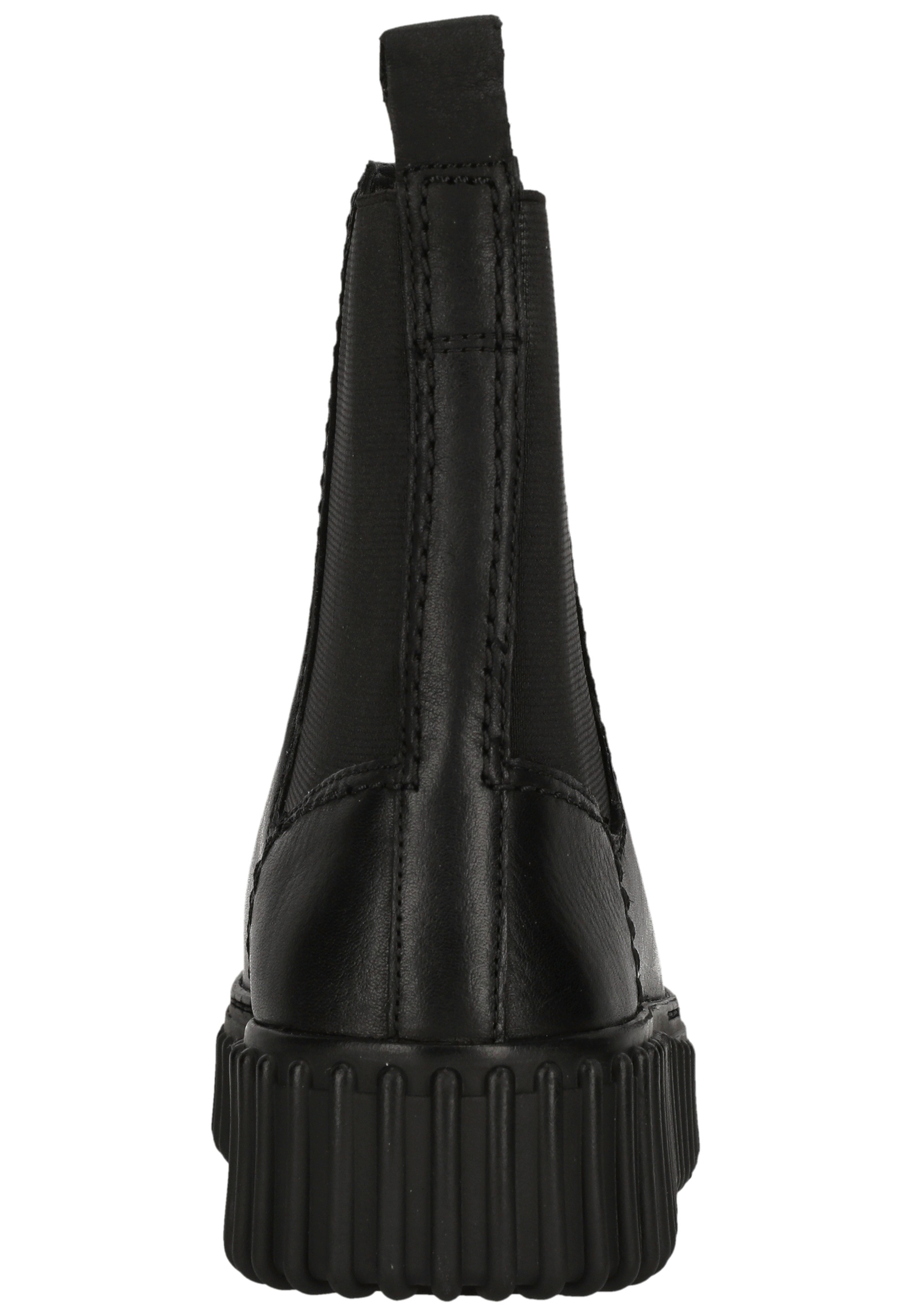 Clarks Stiefelette »Torhill Maple Black Leather«  mit charakteristischer, gerippter Sohle