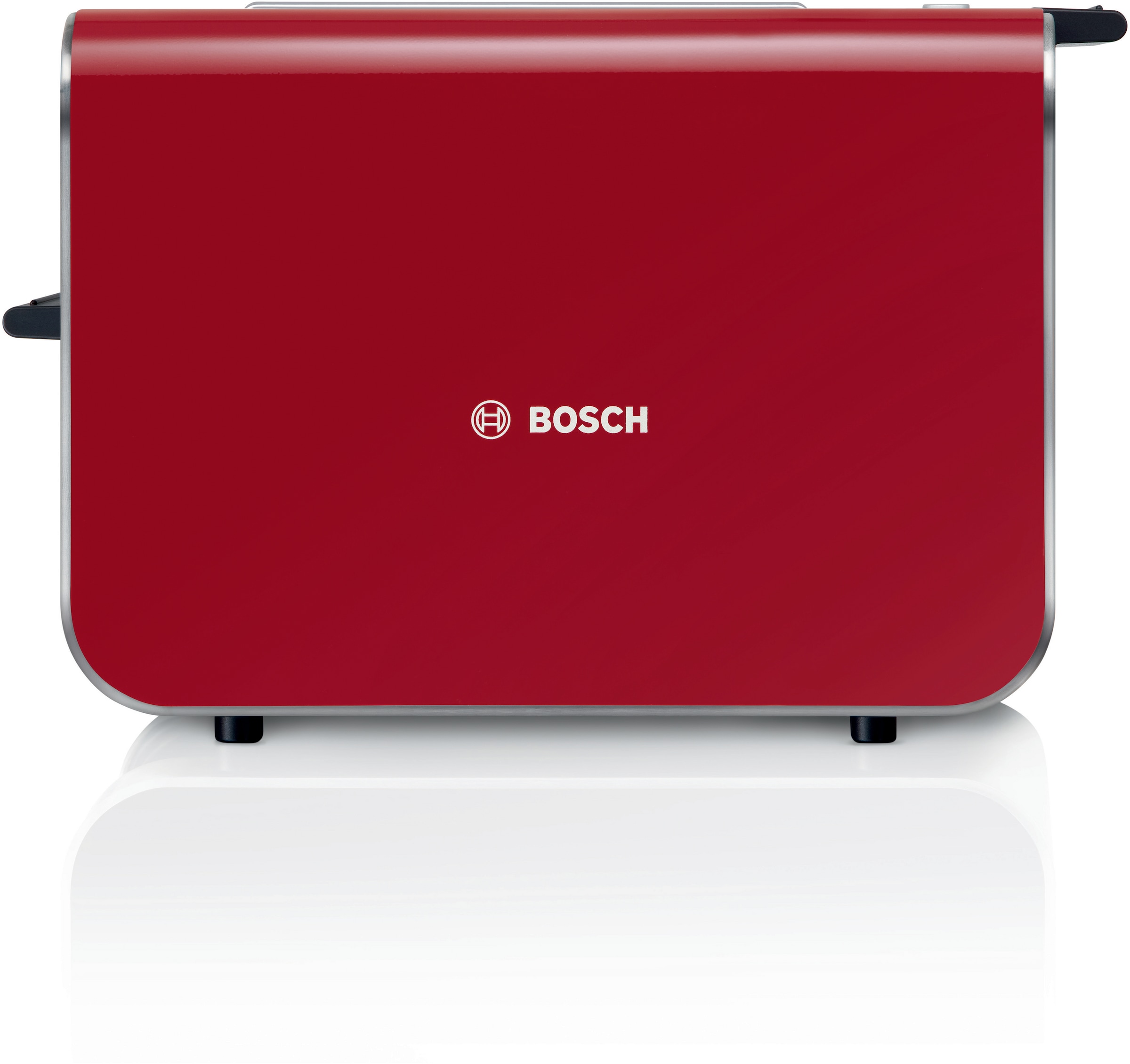 BOSCH Toaster »Styline TAT8614N, integrierter Brötchenaufsatz, Liftfunktion,«, 860 W, Auftaufunktion, Abschaltautomatik, Brotzentrierung, Edelstahl/rot