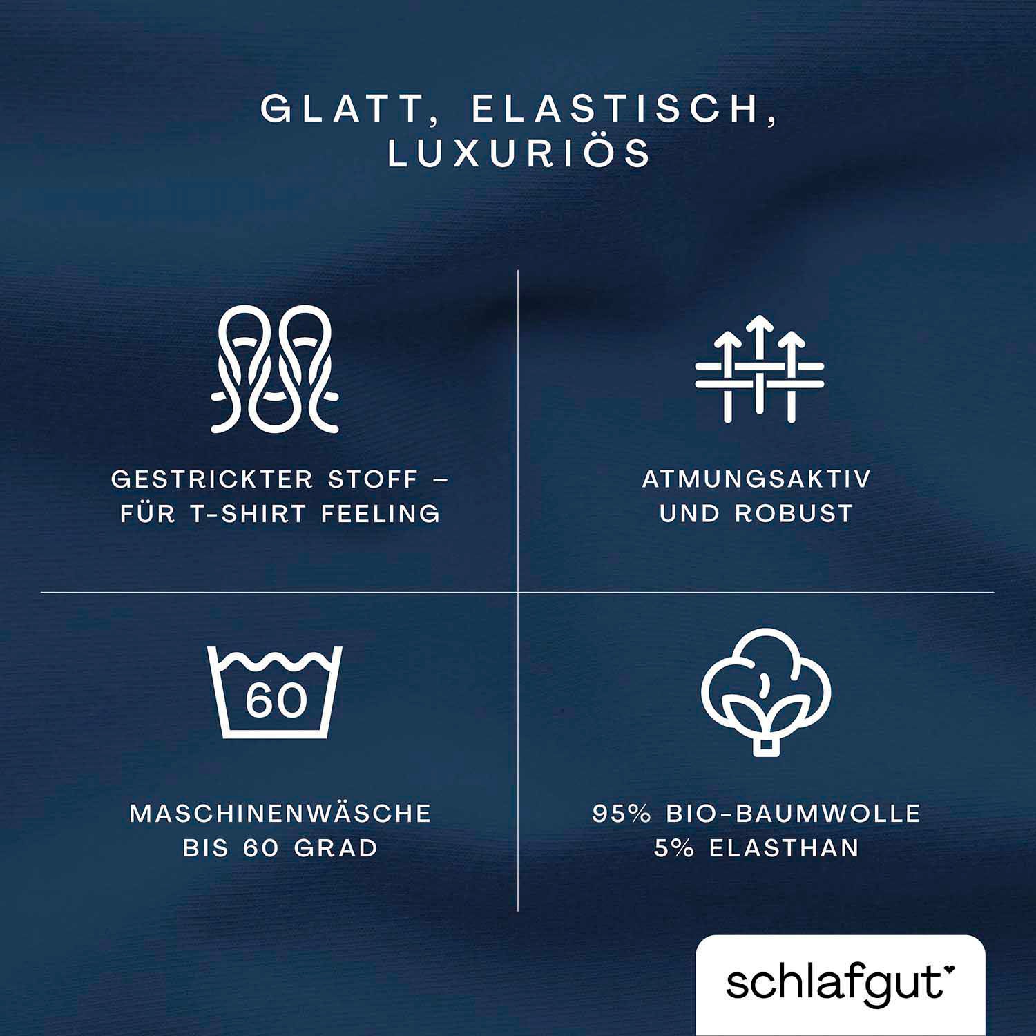 Schlafgut Spannbettlaken »Premium«, Zero Waste Verpackung, PREMIUM Qualität