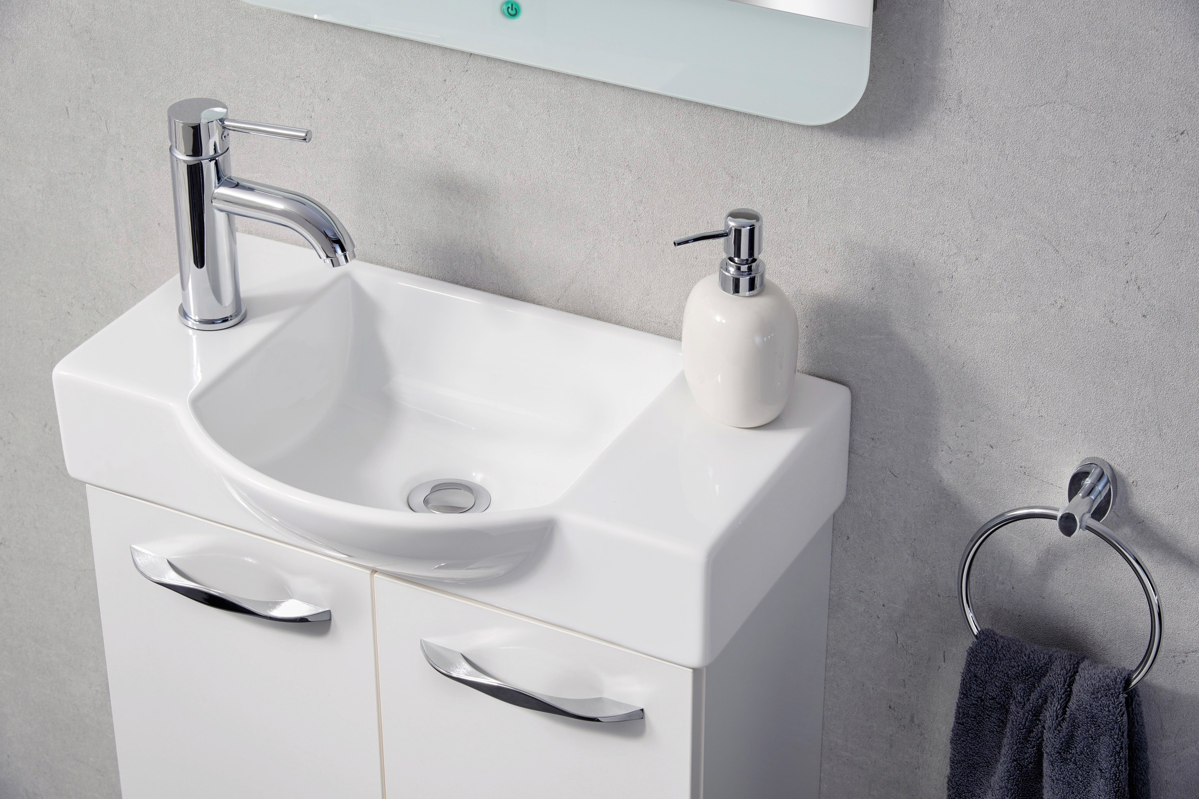 FACKELMANN Waschbecken Keramik, Breite 55 cm, für Gäste-WC günstig online kaufen