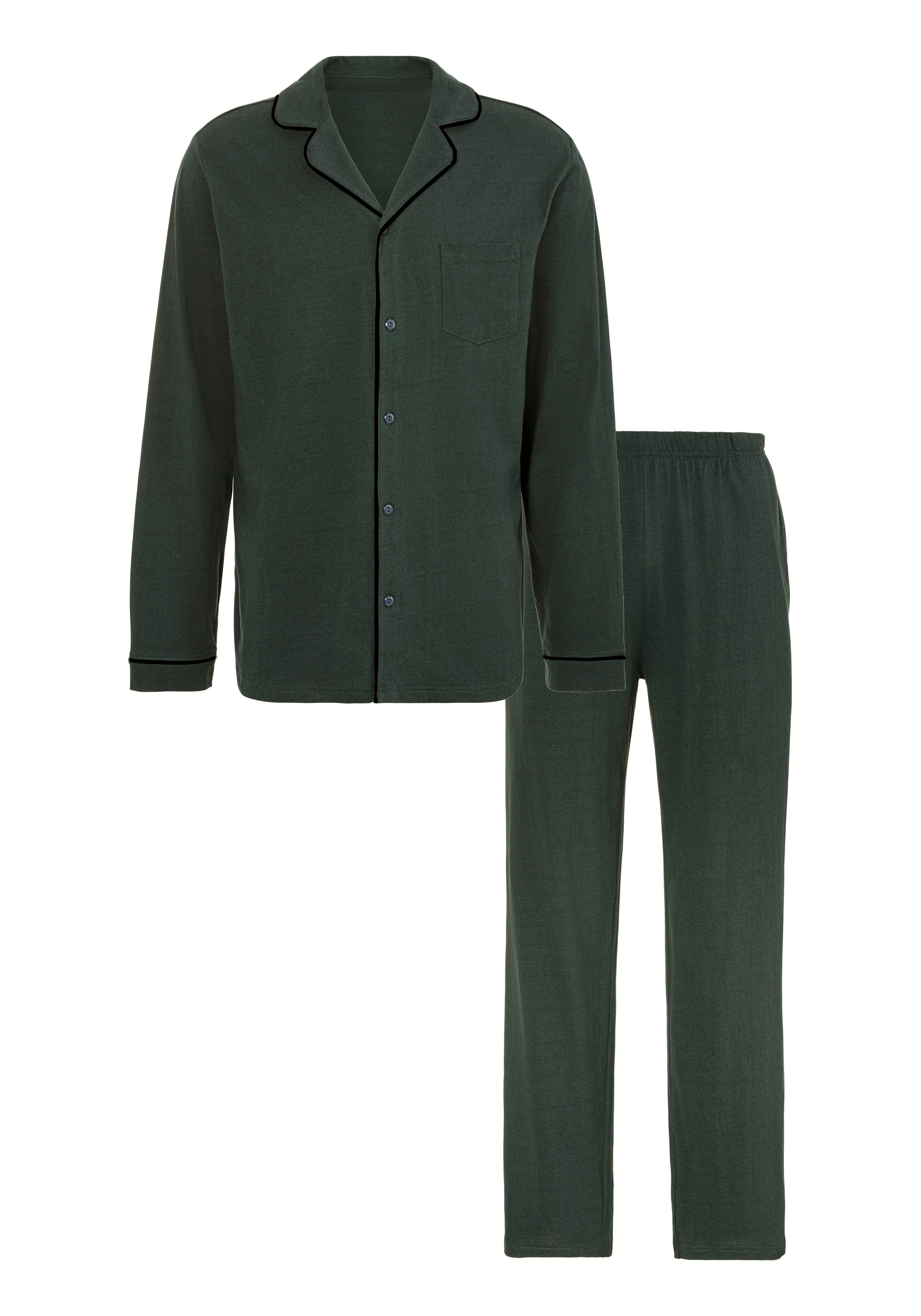 s.Oliver Pyjama 1 Stück, 2 Stk. tlg., Schlafanzug in klassischer Schnittfüh günstig online kaufen