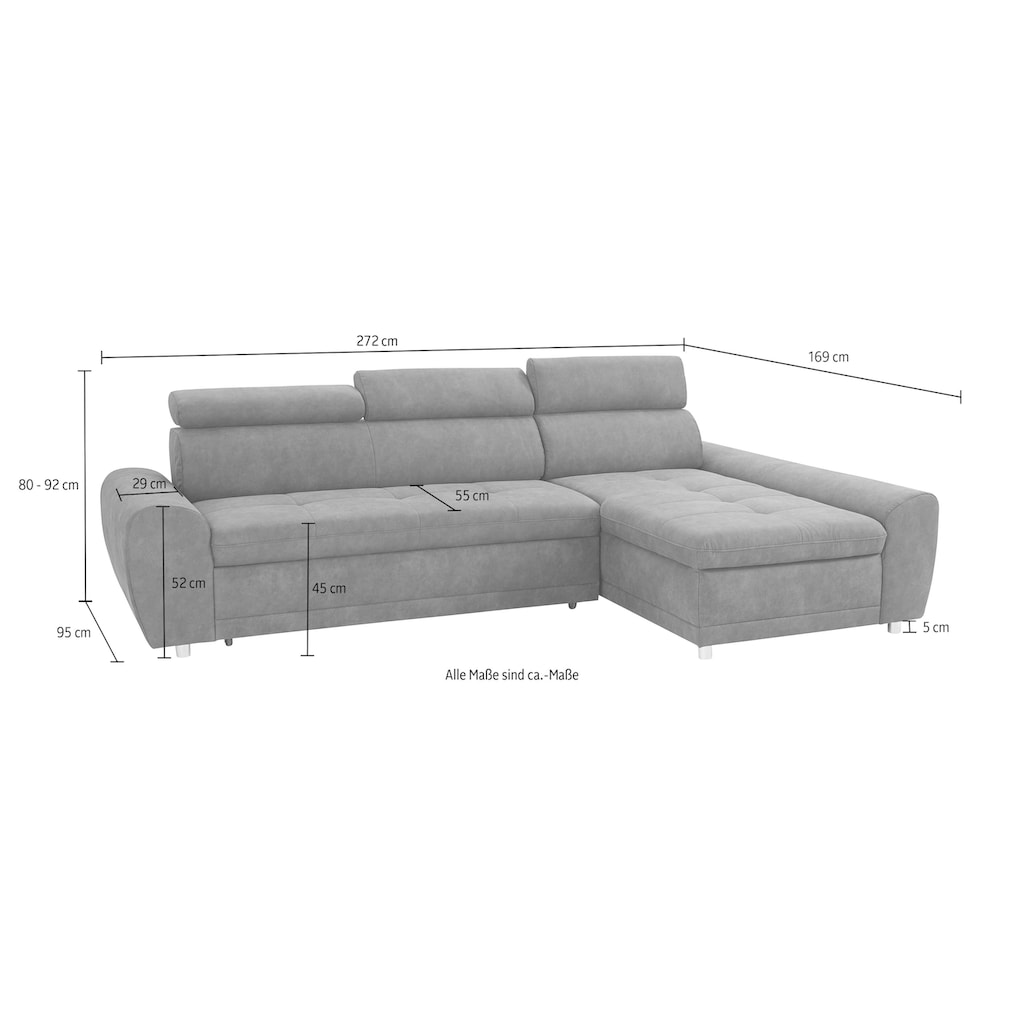 sit&more Ecksofa »Riva L-Form«