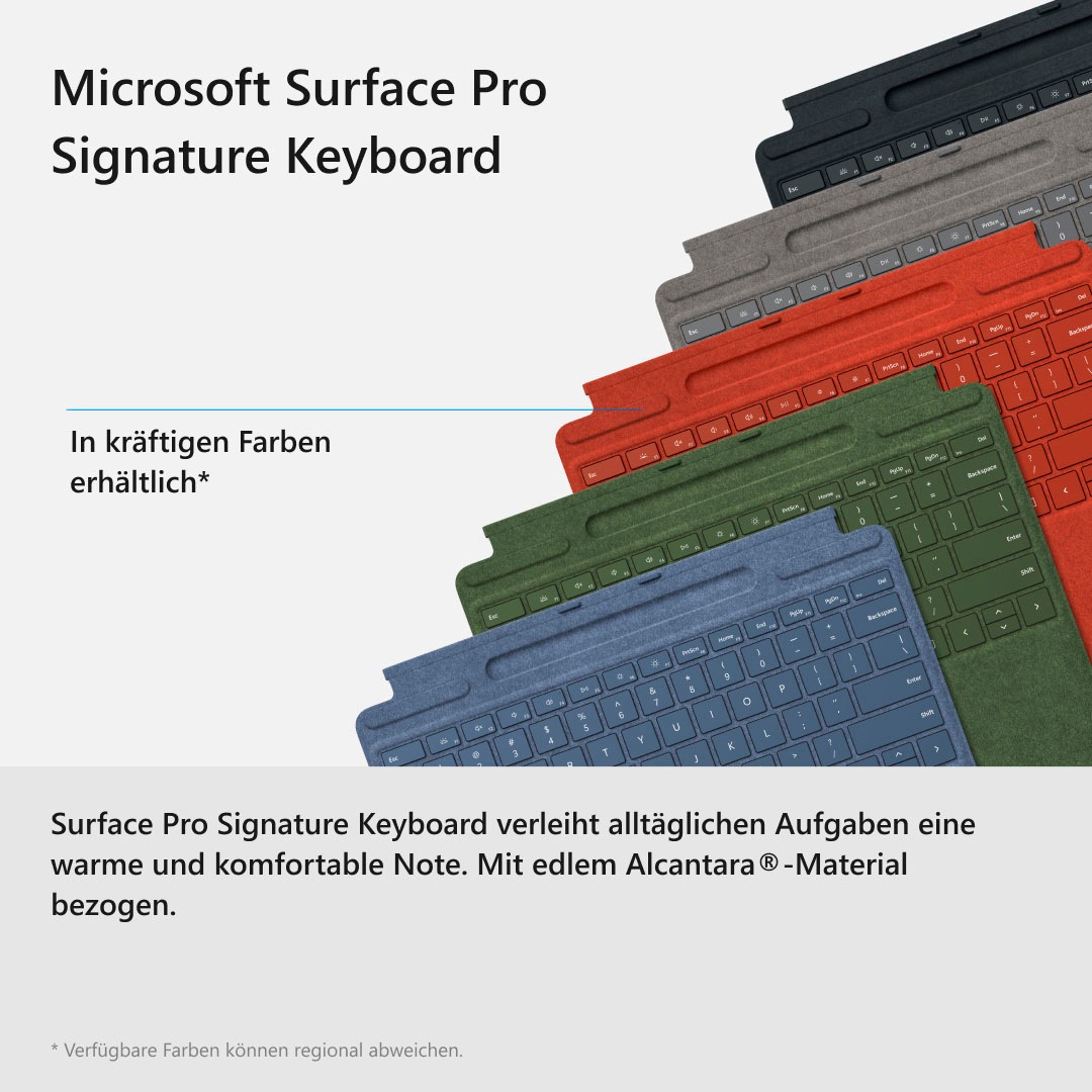 Microsoft Tastatur »Signature«, (Touchpad-Multimedia-Tasten), Pro Signature Cover