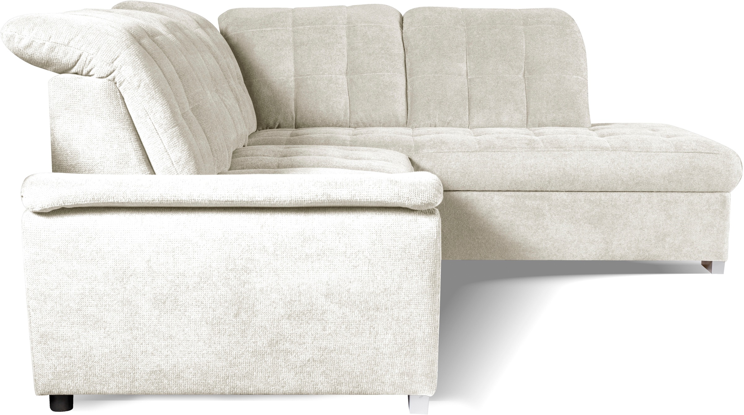 WERK2 Ecksofa »Brindisi, bequem und komfortabel, L-Form«, mit verstellbaren Kopfteilen, Bettfunktion & Bettkasten
