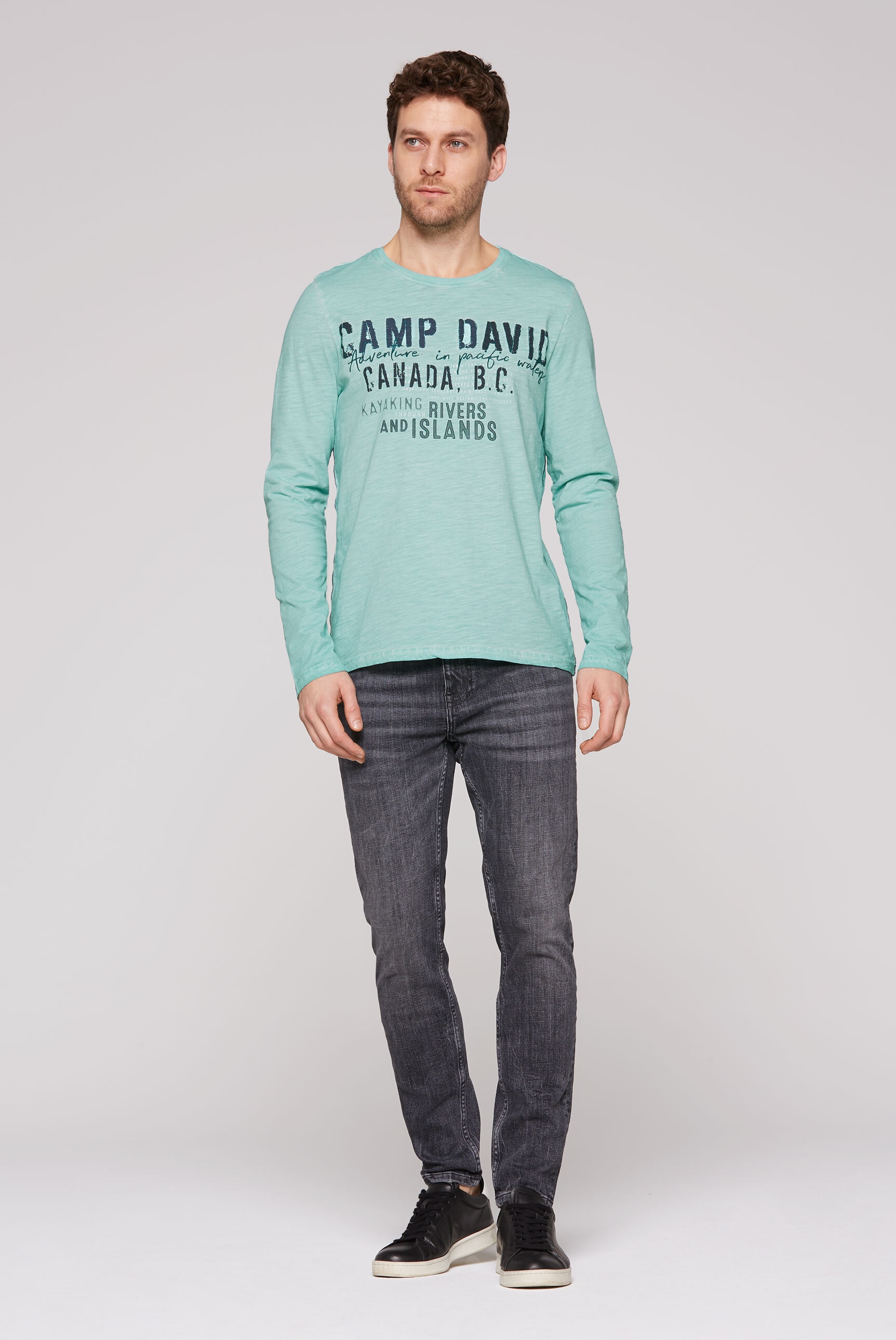 CAMP DAVID Rundhalsshirt, aus Baumwolle