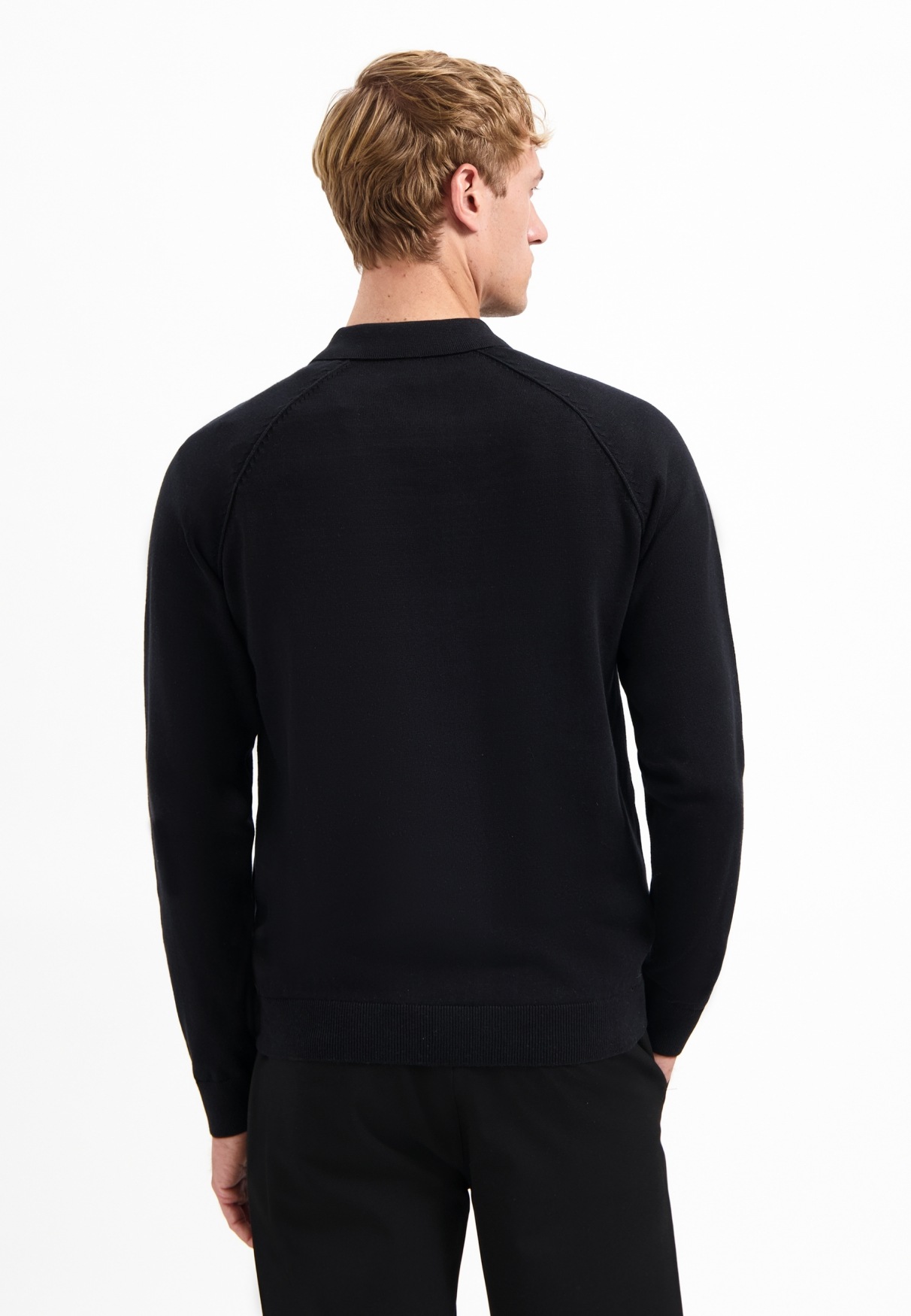 NO EXCESS Stehkragenpullover "No Excess Half-Zip-Polo-Pullover Pullover Pol günstig online kaufen