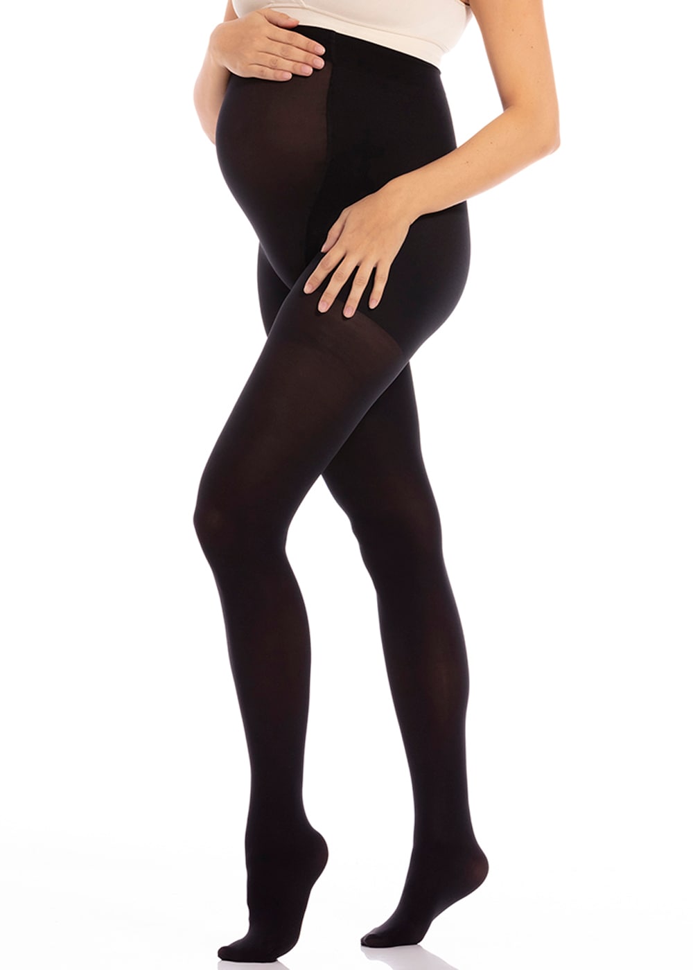 MAGIC Bodyfashion Umstandsstrumpfhose "Mama Supporting Tight" 80 DEN körpernahe Passform, bieten Halt während und nach der Schwangerschaft