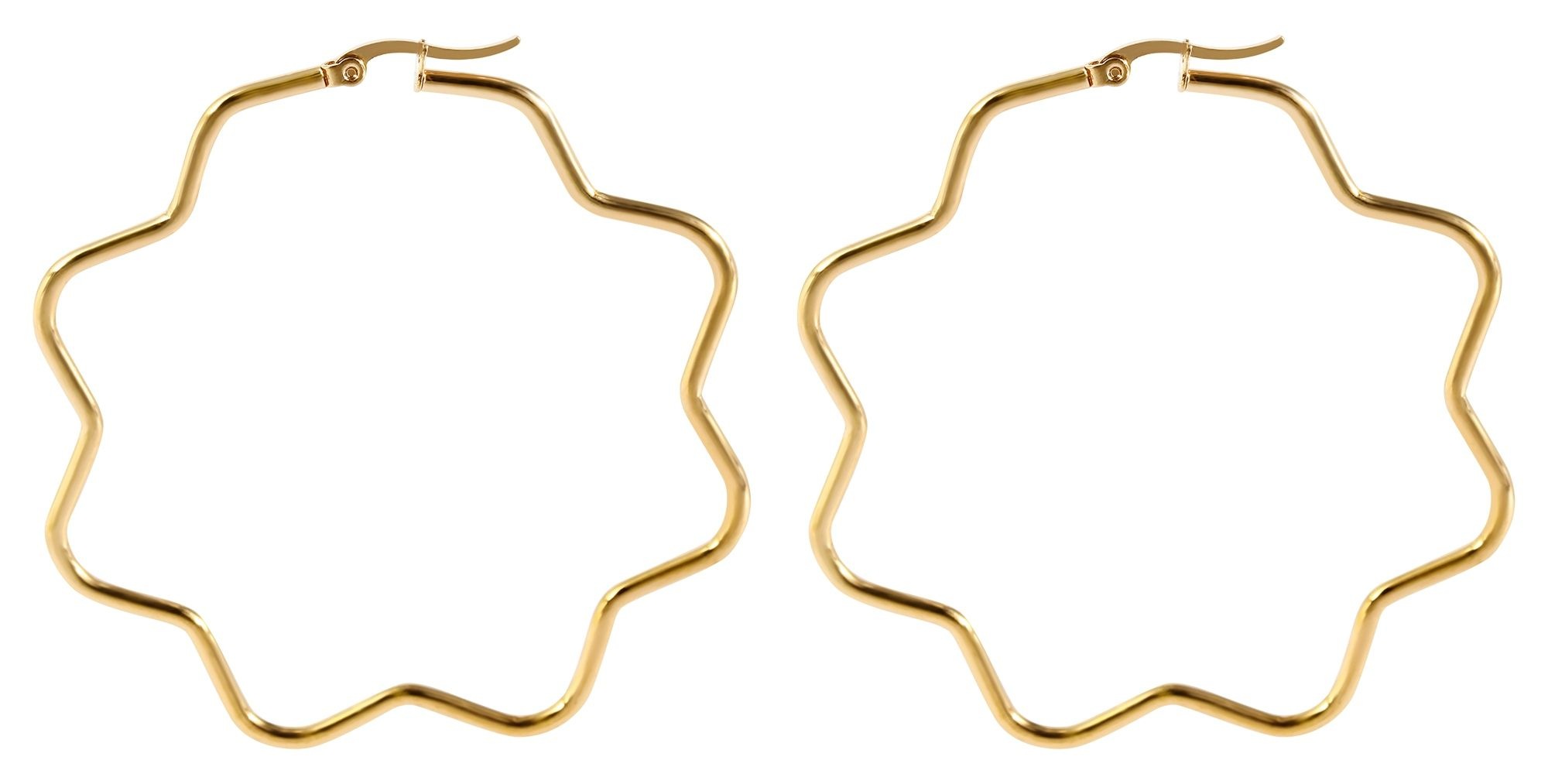 Adelia´s Paar Creolen "Damen Ohrringe – Creole Blume aus Edelstahl" Perfekt günstig online kaufen