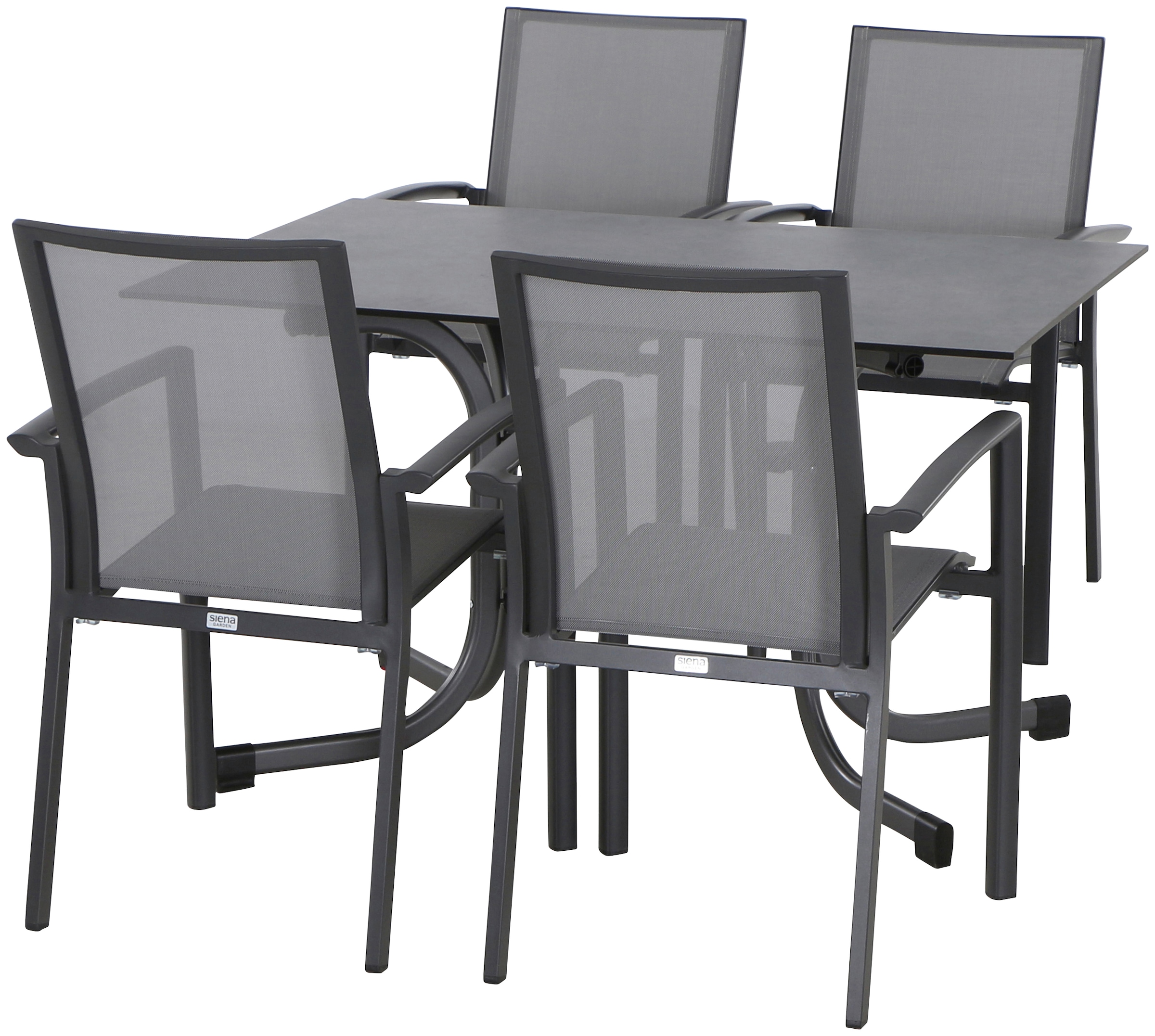 Siena Garden Garten-Essgruppe "Velia" 5 Stk. tlg. günstig online kaufen